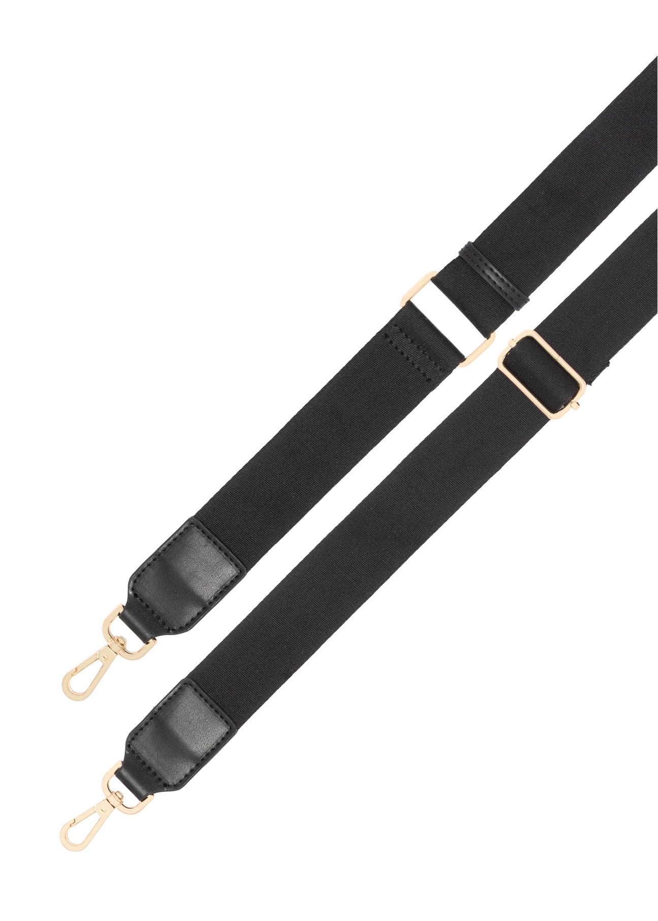 Black cotton women's handbag TOREN-0332-99(W26), view of the product strap on a white background.