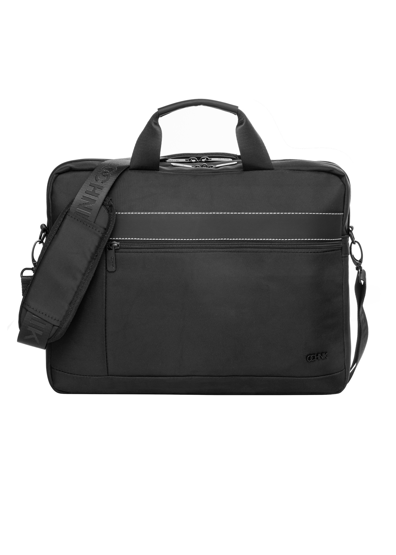 Black men's laptop bag TORMN-0422-99(Z26), front product view on white background.