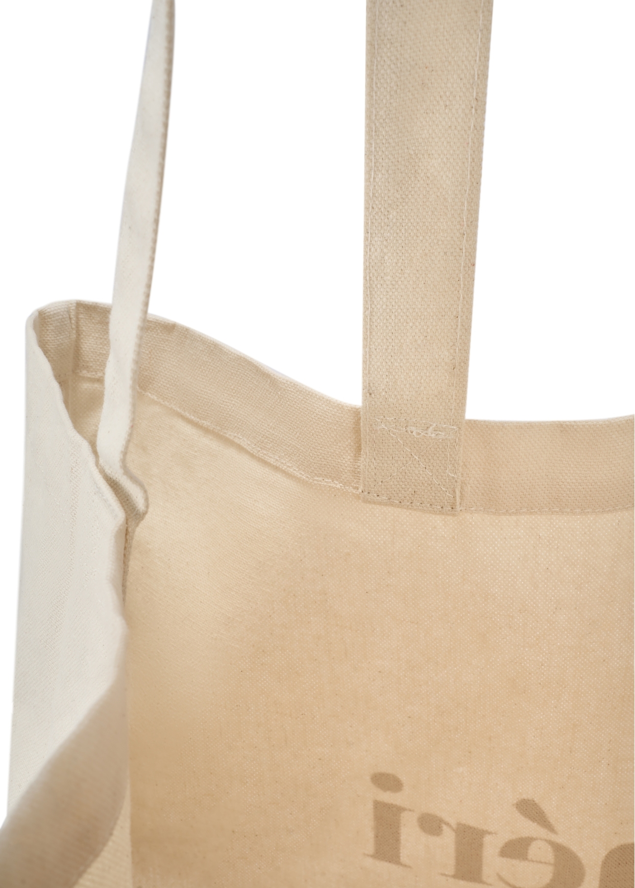 Cotton beige shopper bag TOREN-0334-0P(W26)
