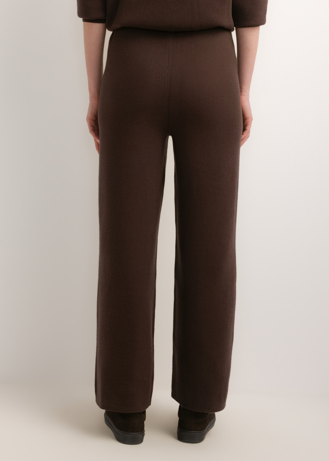 Dark brown women's viscose trousers SPODT-0116-1I(Z26)