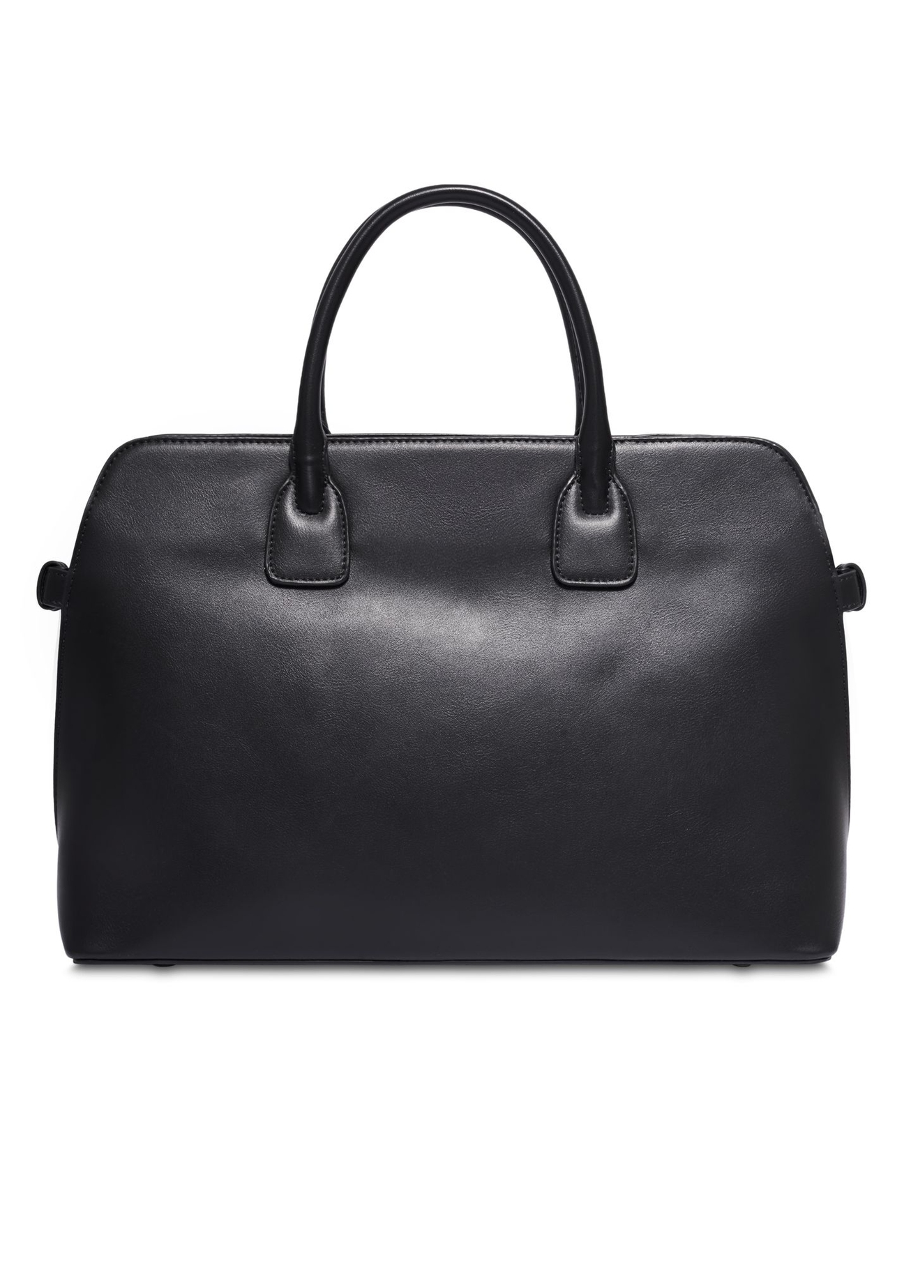 Black women's laptop bag TOREC-1351-99(Z26) - product view from the back, on a white background.