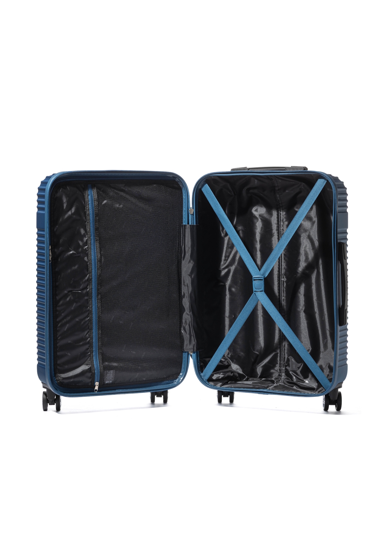Medium wheeled suitcase WALAB-0040-7H-24(W26) – interior view, on a white background.