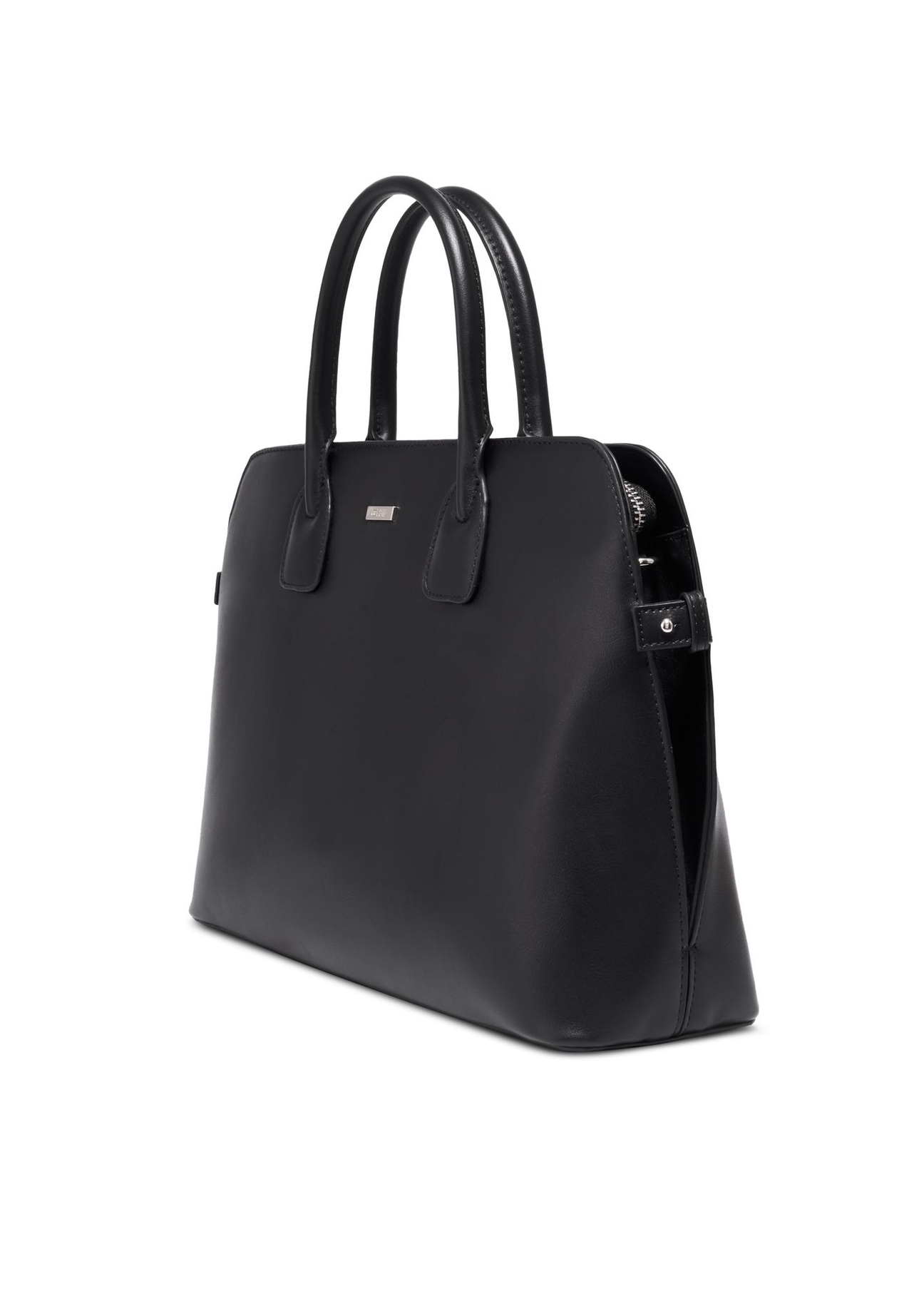 Black women's laptop bag TOREC-1351-99(Z26) - diagonal product view, on a white background.