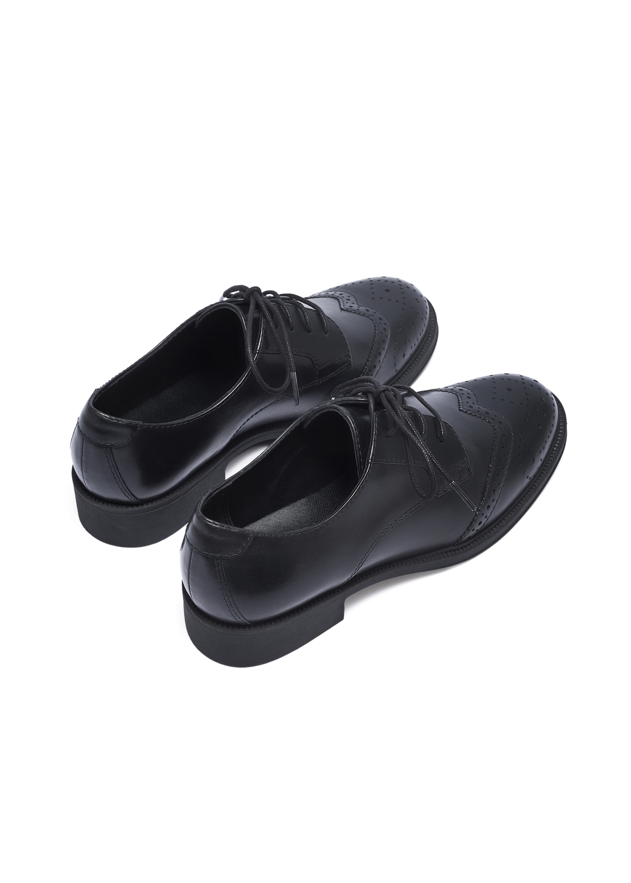 Black leather women's shoes BUTYD-1283-99(Z26)