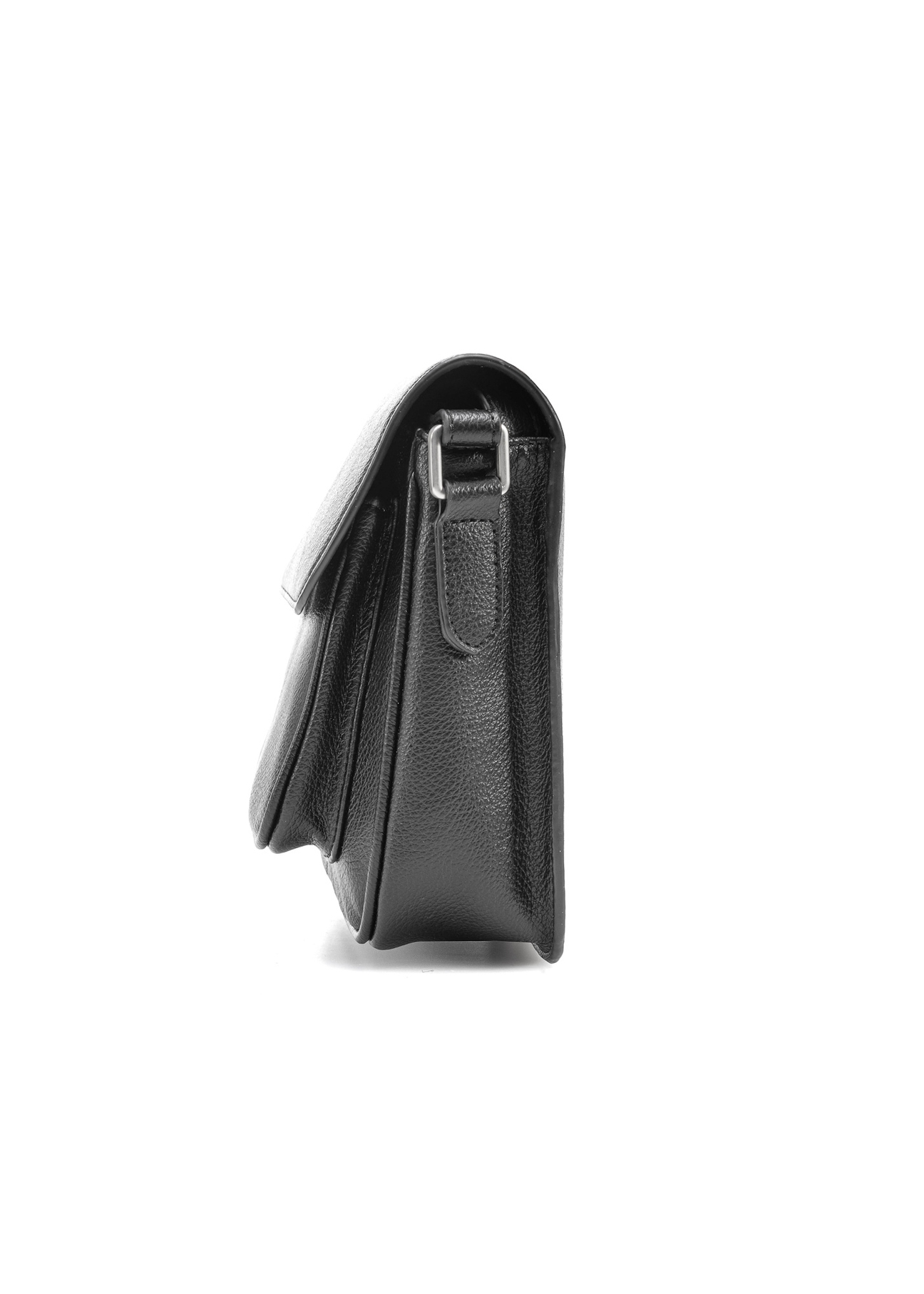Black women's messenger bag TOREC-1072-99(Z25), side view of the product on a white background.