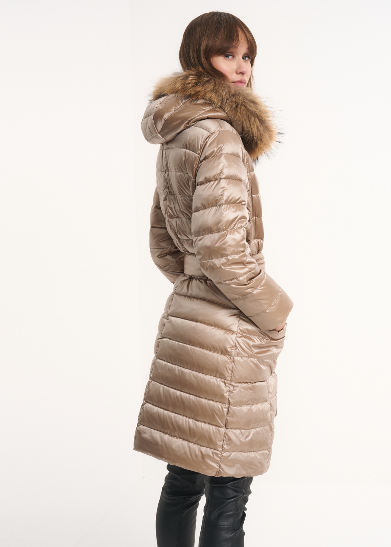 Women's down jacket with an envelope cut KURDT-0131-81(Z19)-04