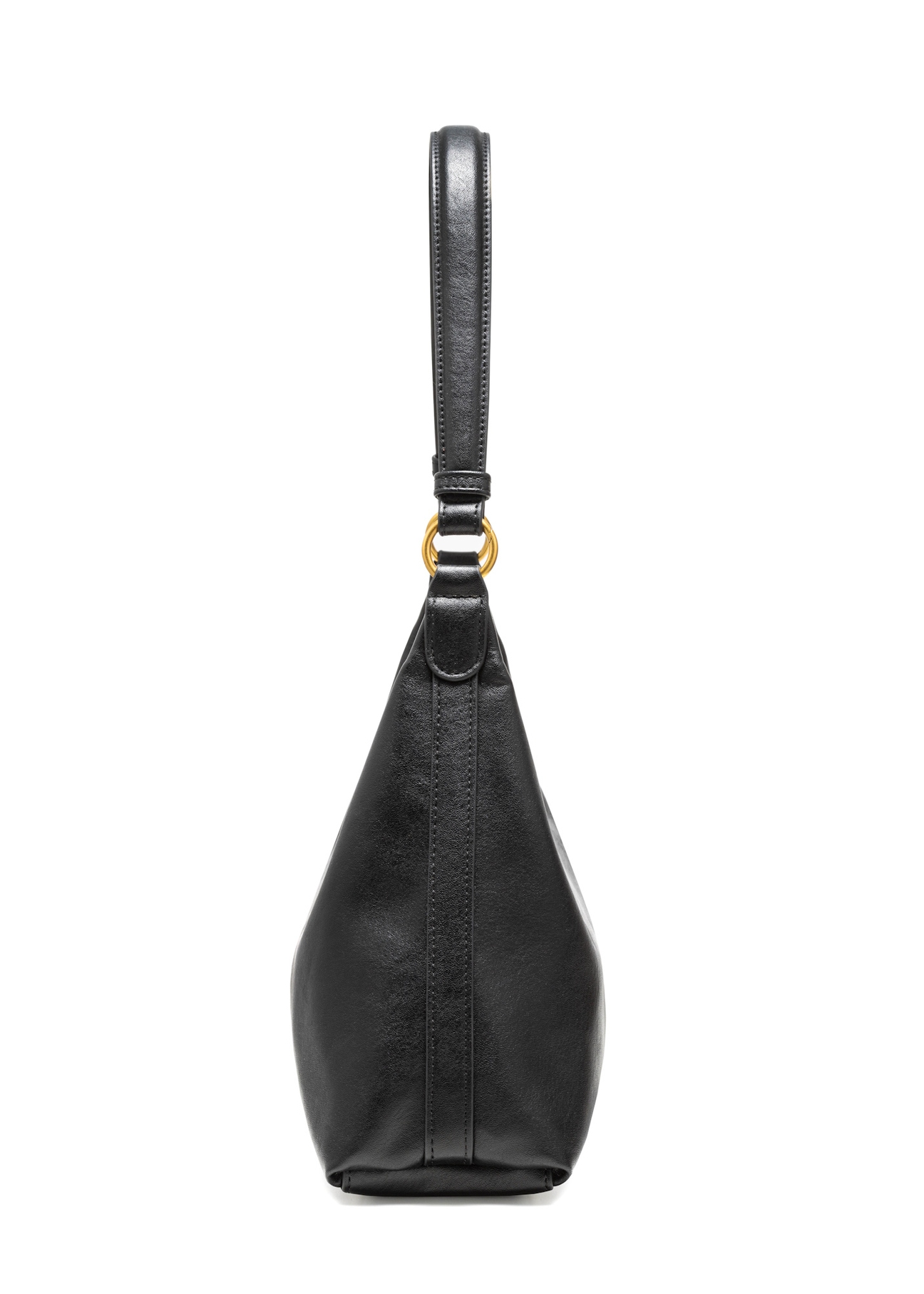 Black women's handbag TOREC-1082-99(Z25), side view of the product on a white background.