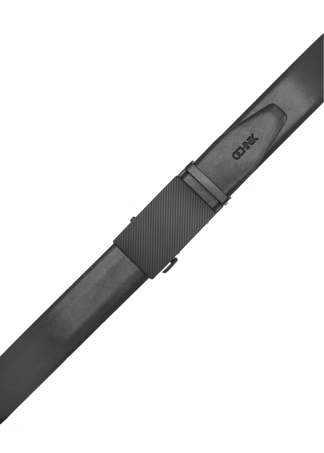 Leather black men's belt PASMS-0269-99(W26)