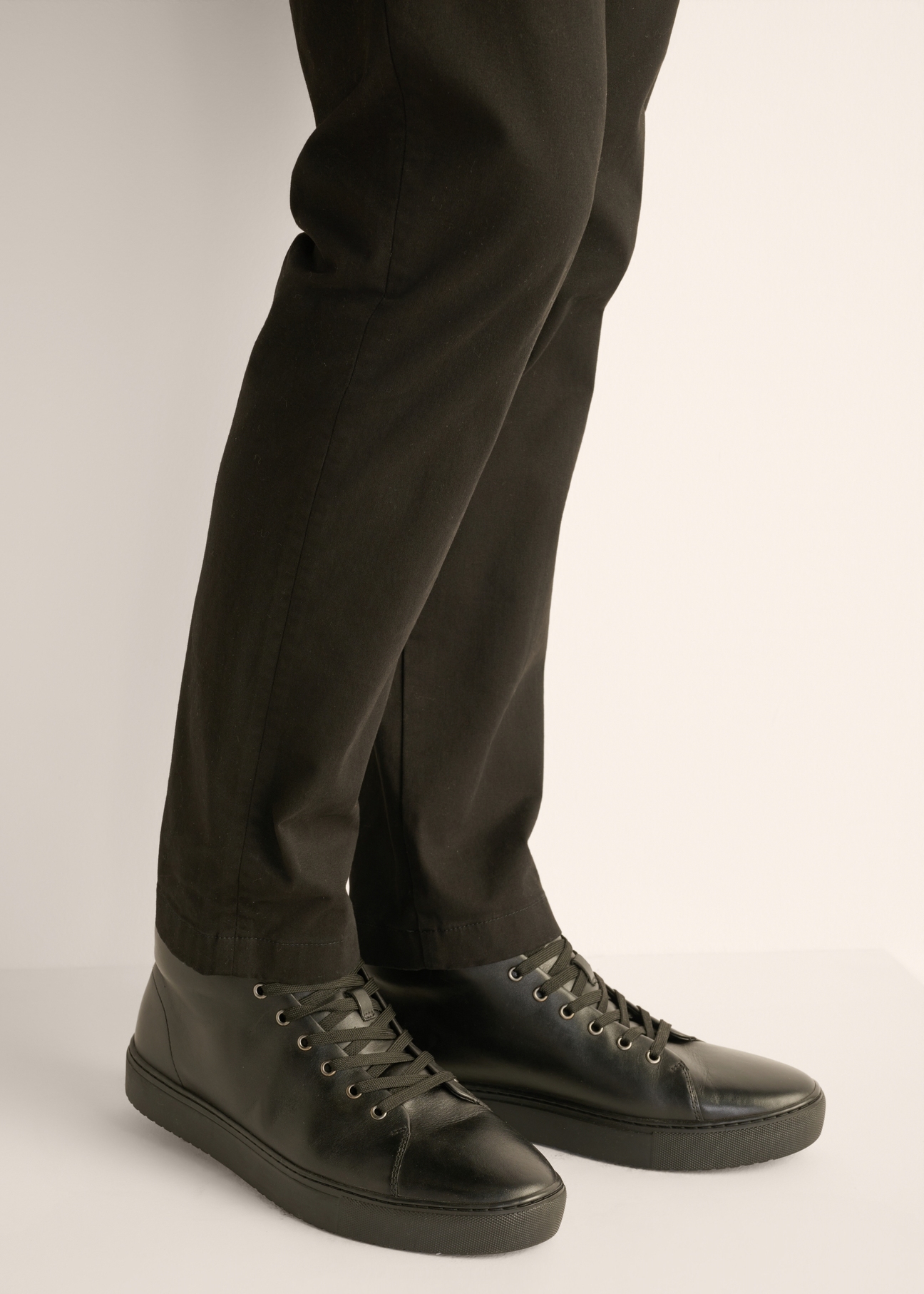 Black leather men's shoes BUTYM-0550-99(Z26)