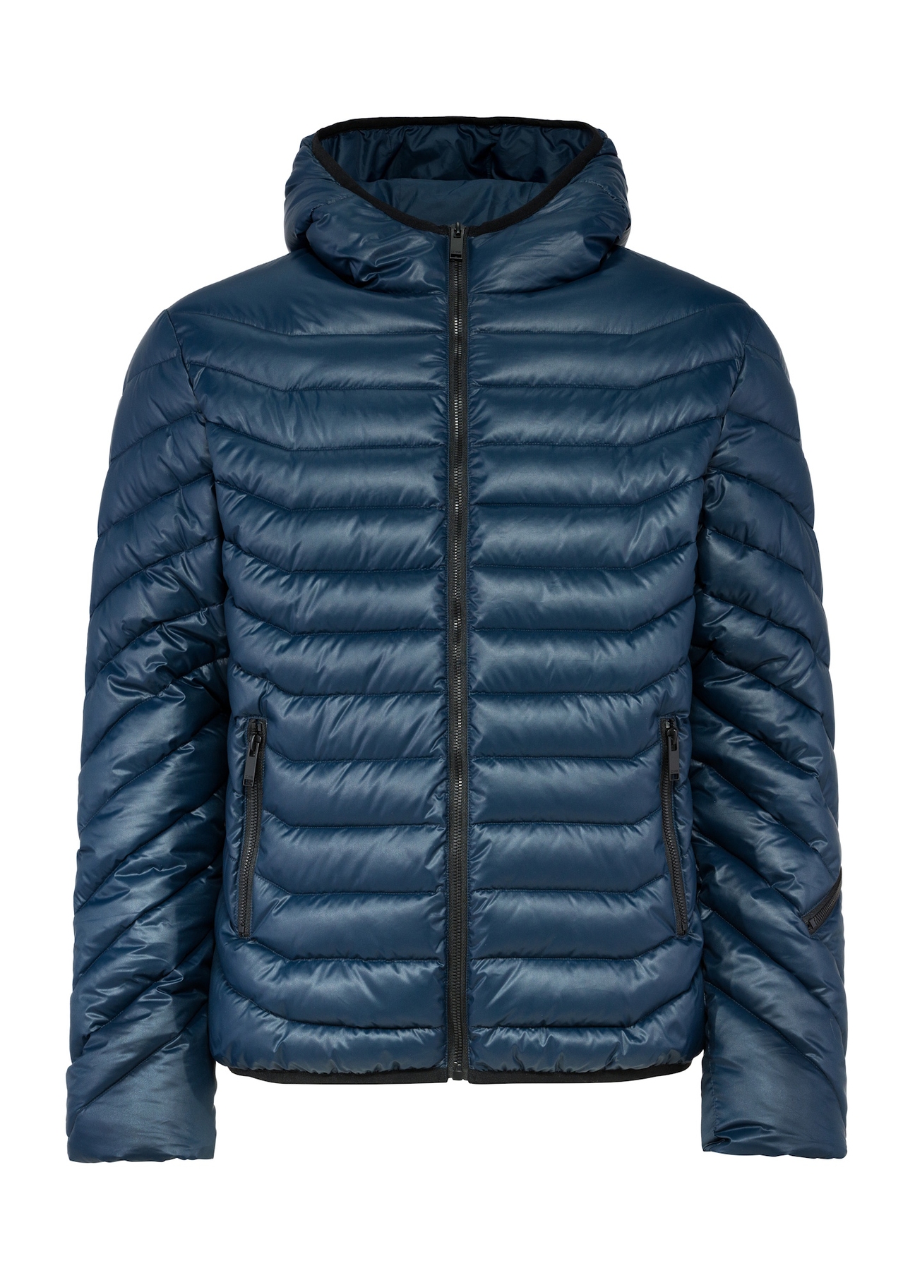 Men's navy blue jacket KURMT-0380-69(Z25), front product view on white background.