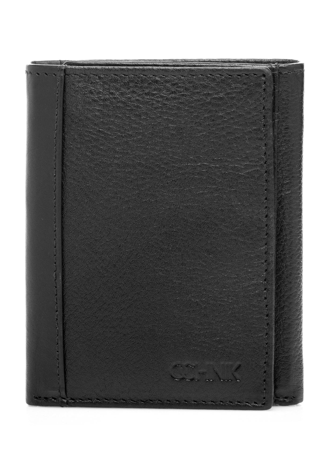 Small men's leather wallet PORMS-0683-99(W26) - front product view, on white background.