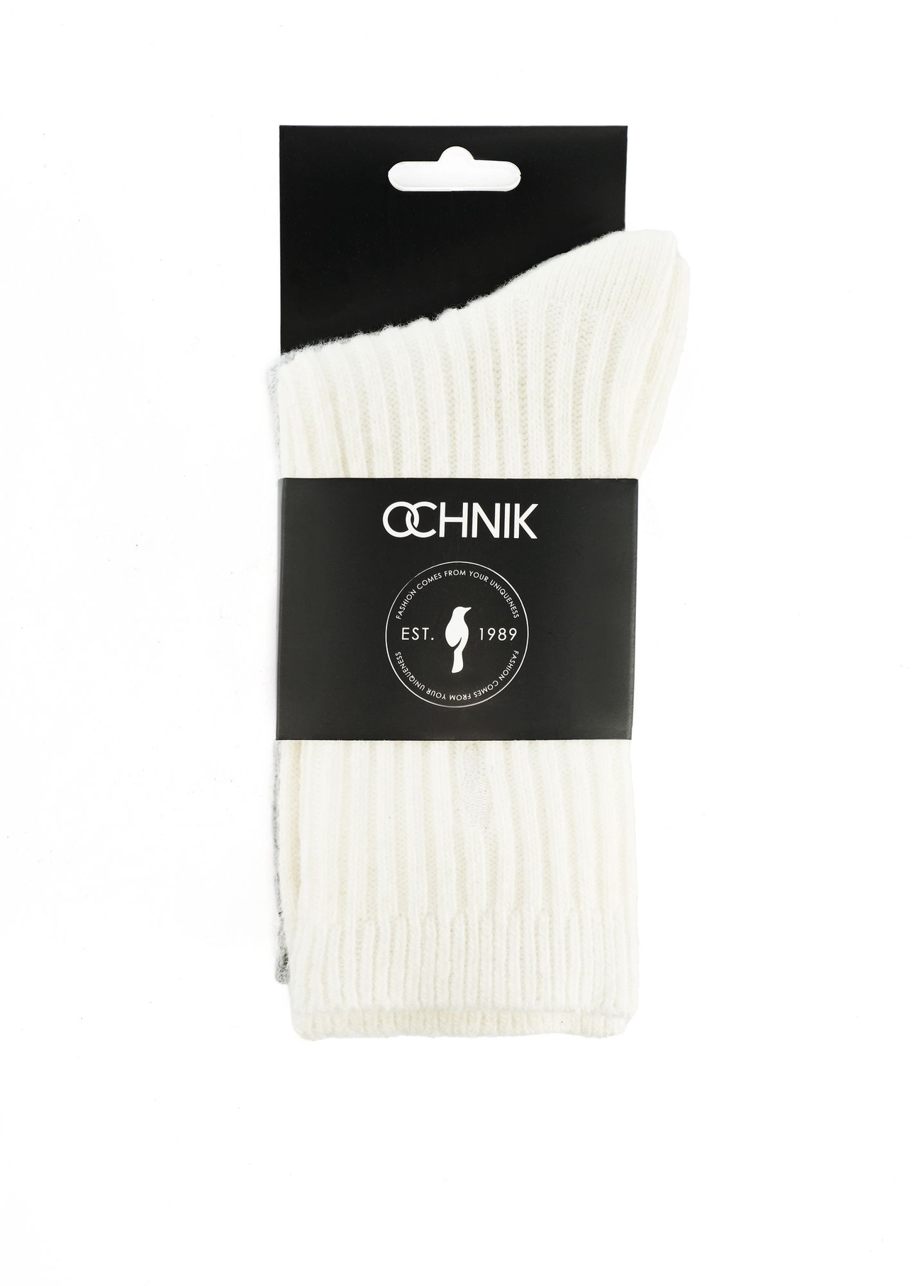 Set of women's ribbed socks ZESDT-0034-15(Z25) - front view of the packaged product on a white background.