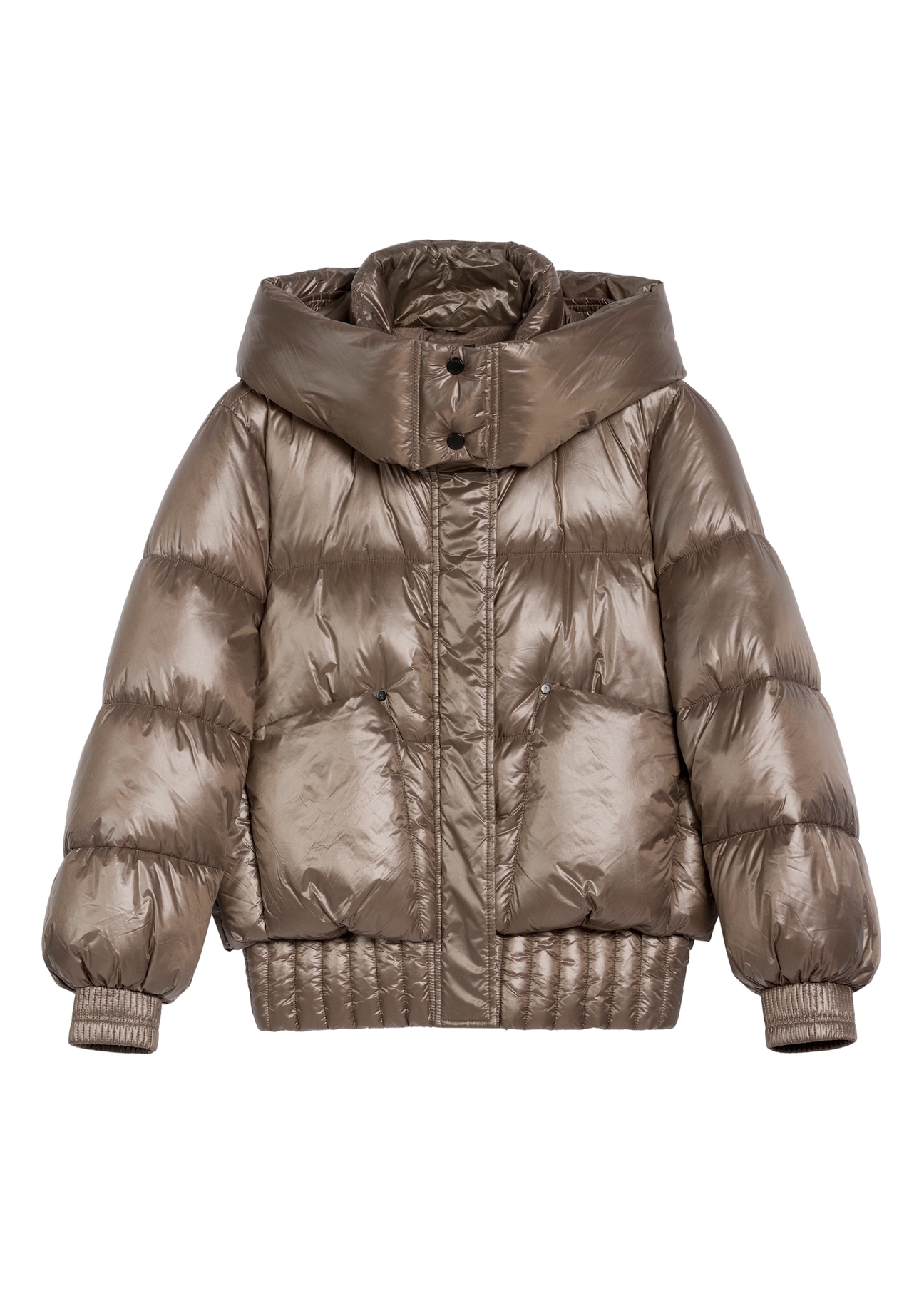 Short brown women's jacket KURDT-0608-82(Z25)