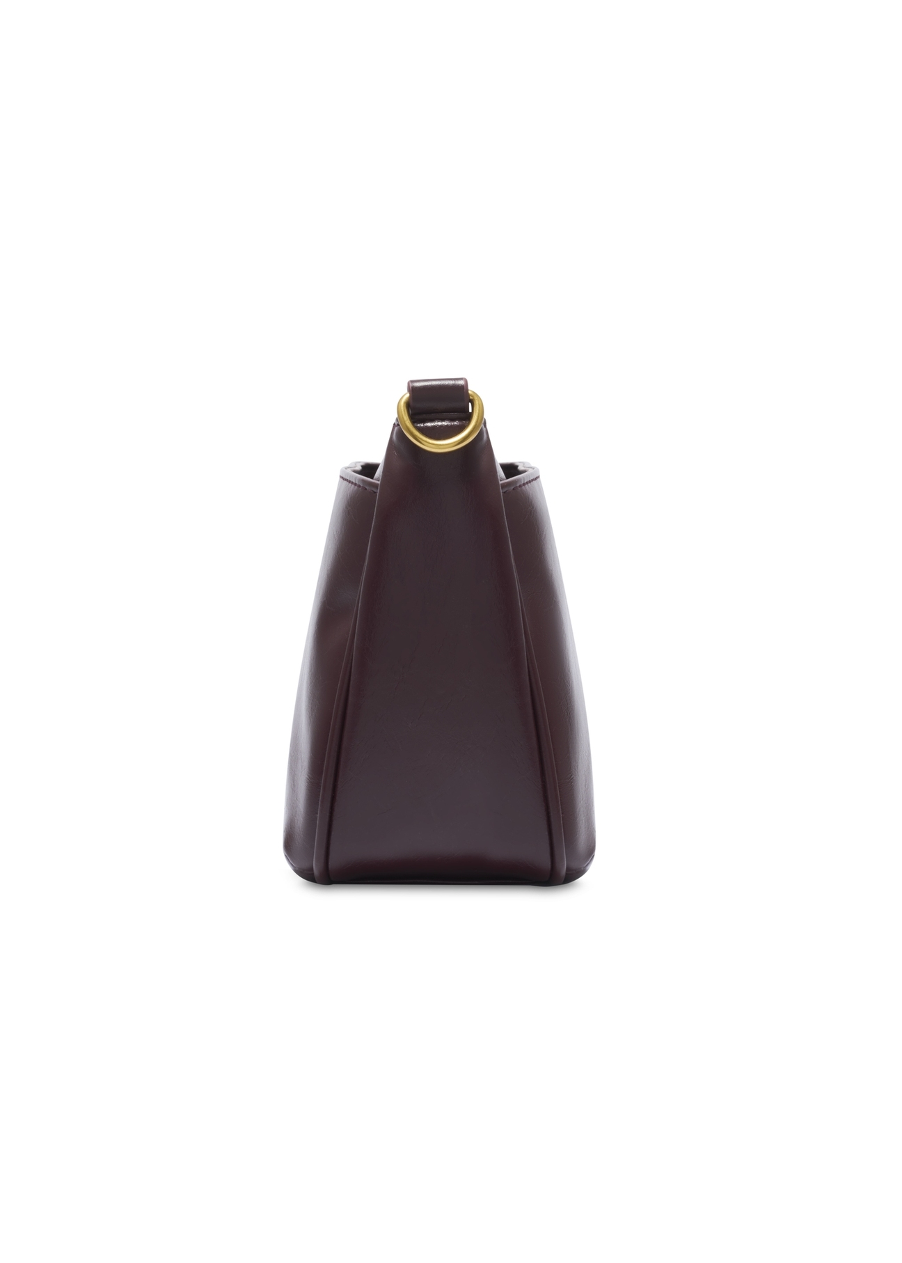 Burgundy women's shoulder bag TOREC-1245-4D(Z26). Side view on a white background.