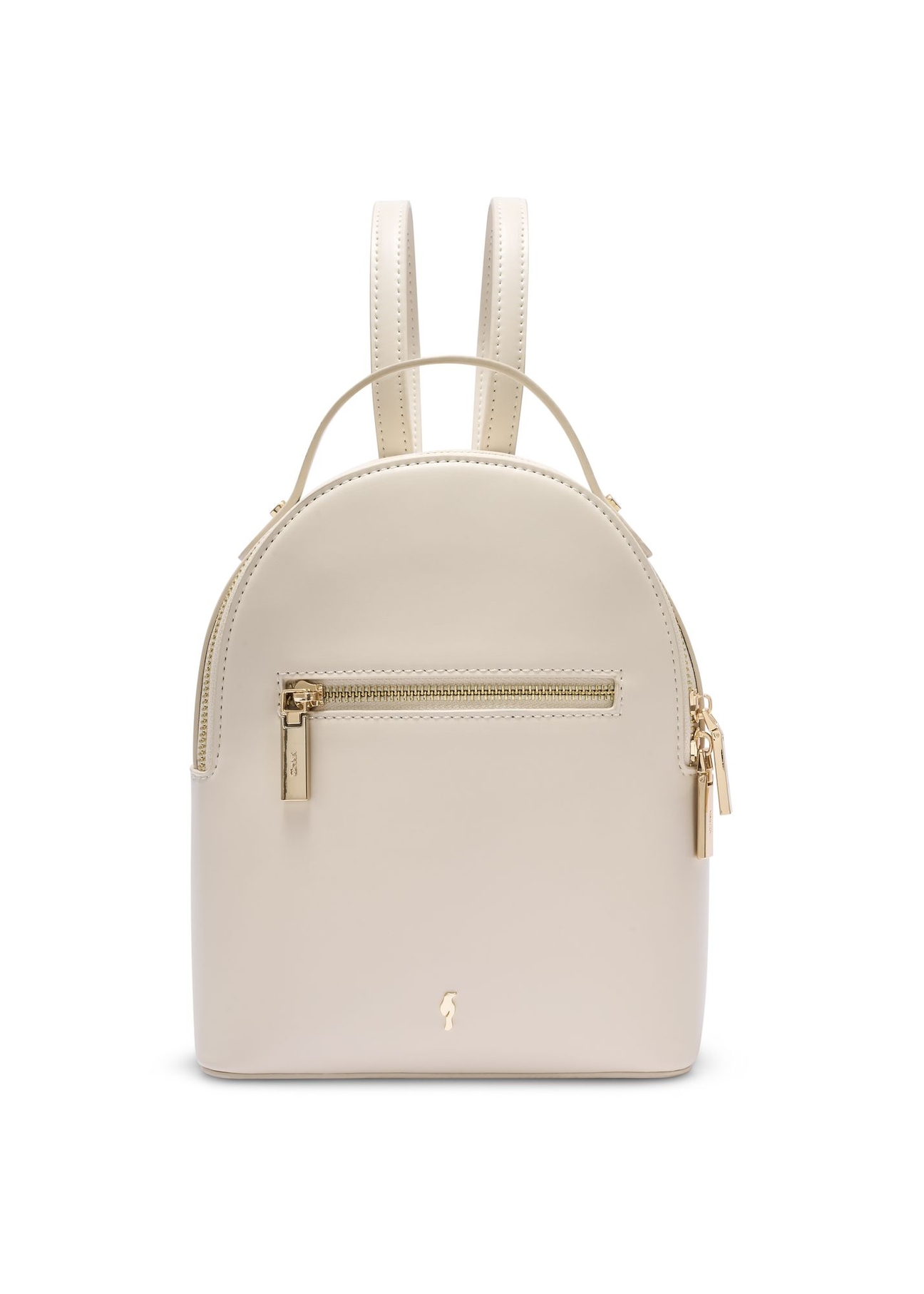 Small cream women's backpack TOREC-1128-0B(W26) - front product view, on white background.