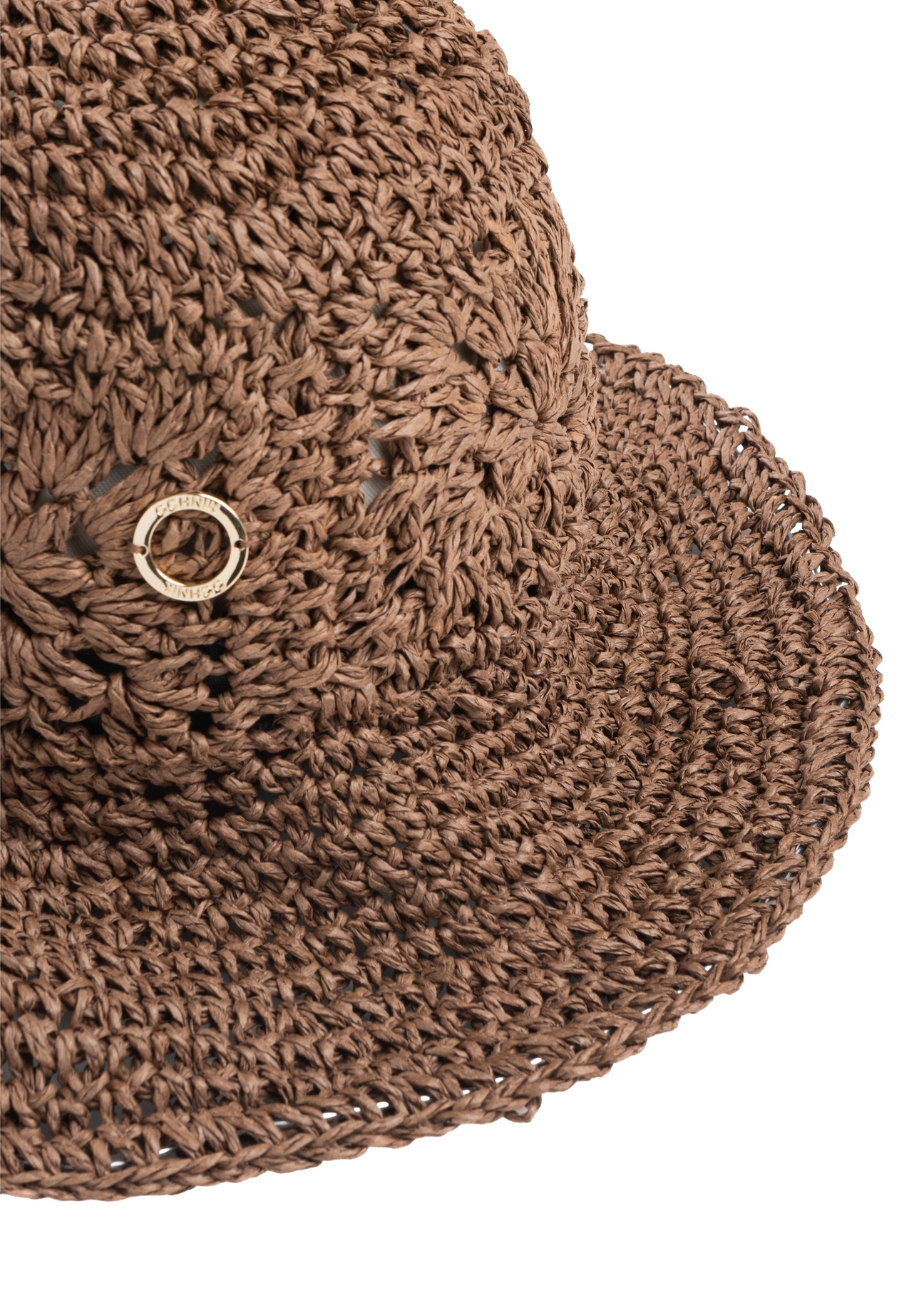 Women's straw hat KAPDT-0047-1E(W26), close-up of the product detail on a white background.