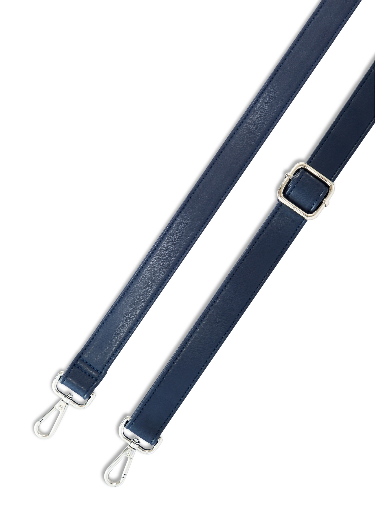 Small navy blue women's waist bag TOREC-0878B-69(Z25), close-up of the product's detachable strap, view on a white background.