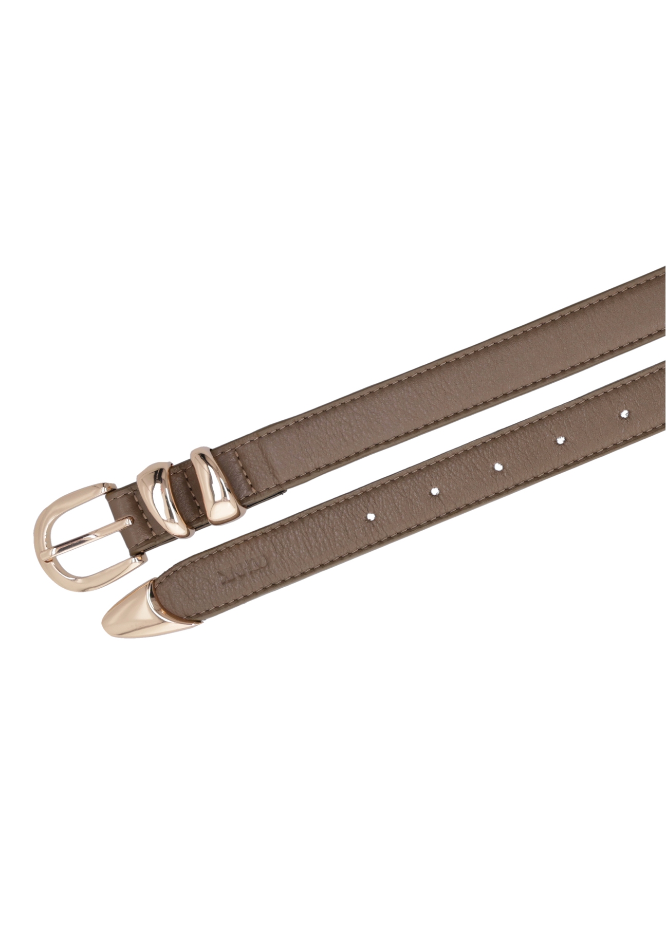 Women's leather belt PASDS-0347-1K(Z26), product view from above on white background.