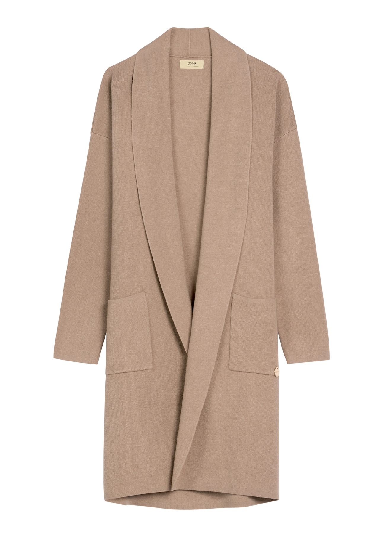 Women's camel cardigan KARDT-0041-1D(W26)