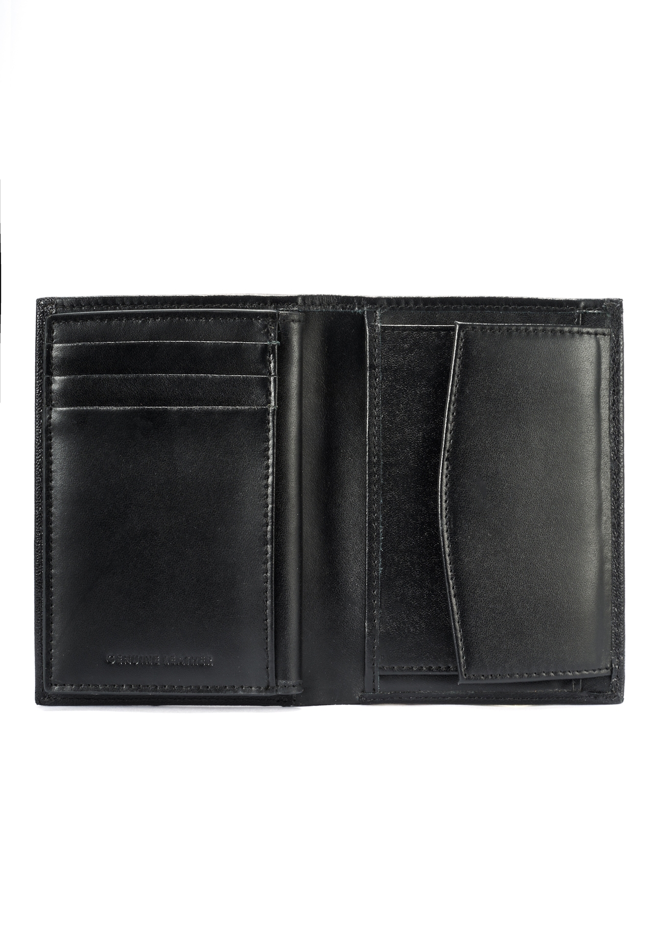 Black leather foldable men's wallet PORMS-0646-99(W25)
