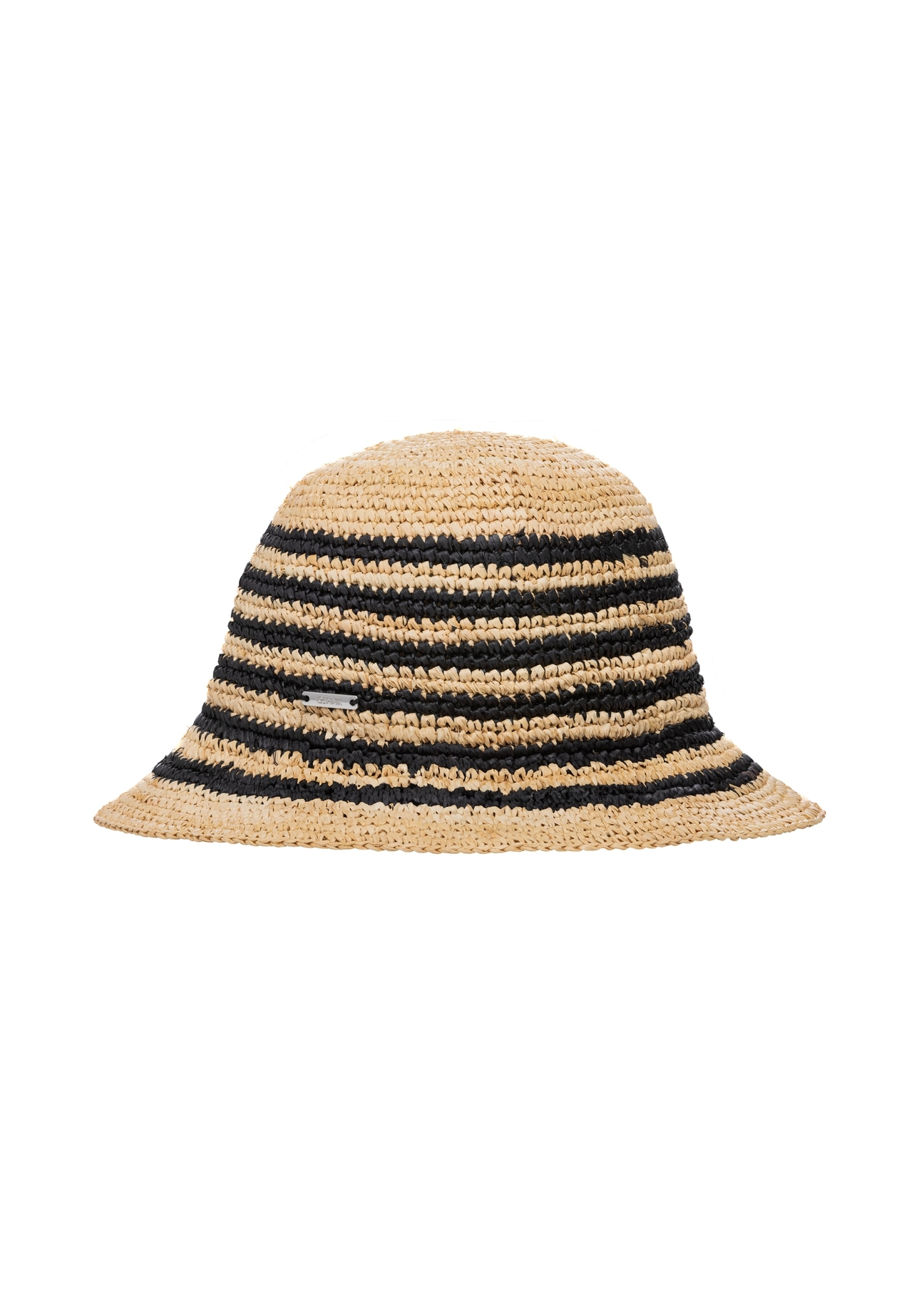 Women's straw hat with black stripes KAPDT-0036-1E(W26)