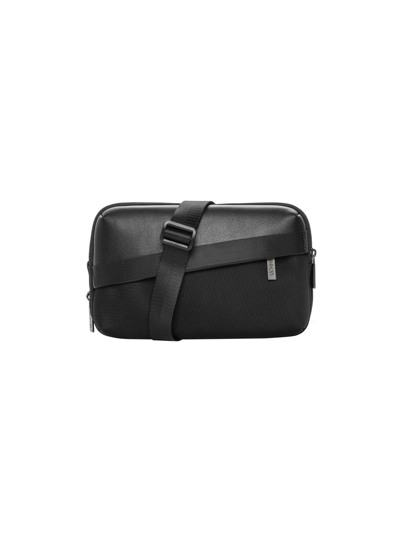 Black men's backpack with a pouch TORMN-0442-99(Z26)