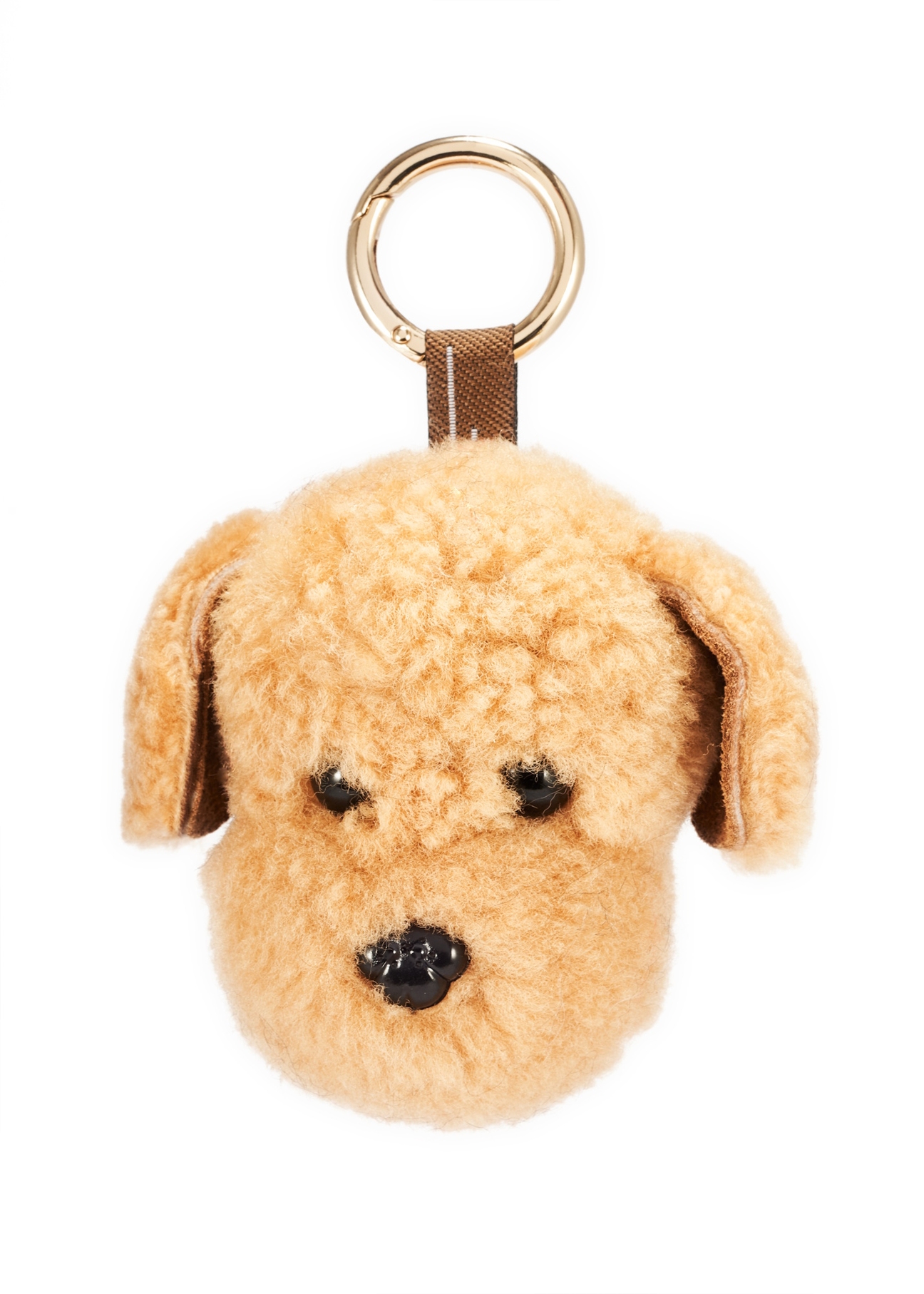 Brown dog-shaped keychain BRELOK-210A-81(Z25), front product view on white background.
