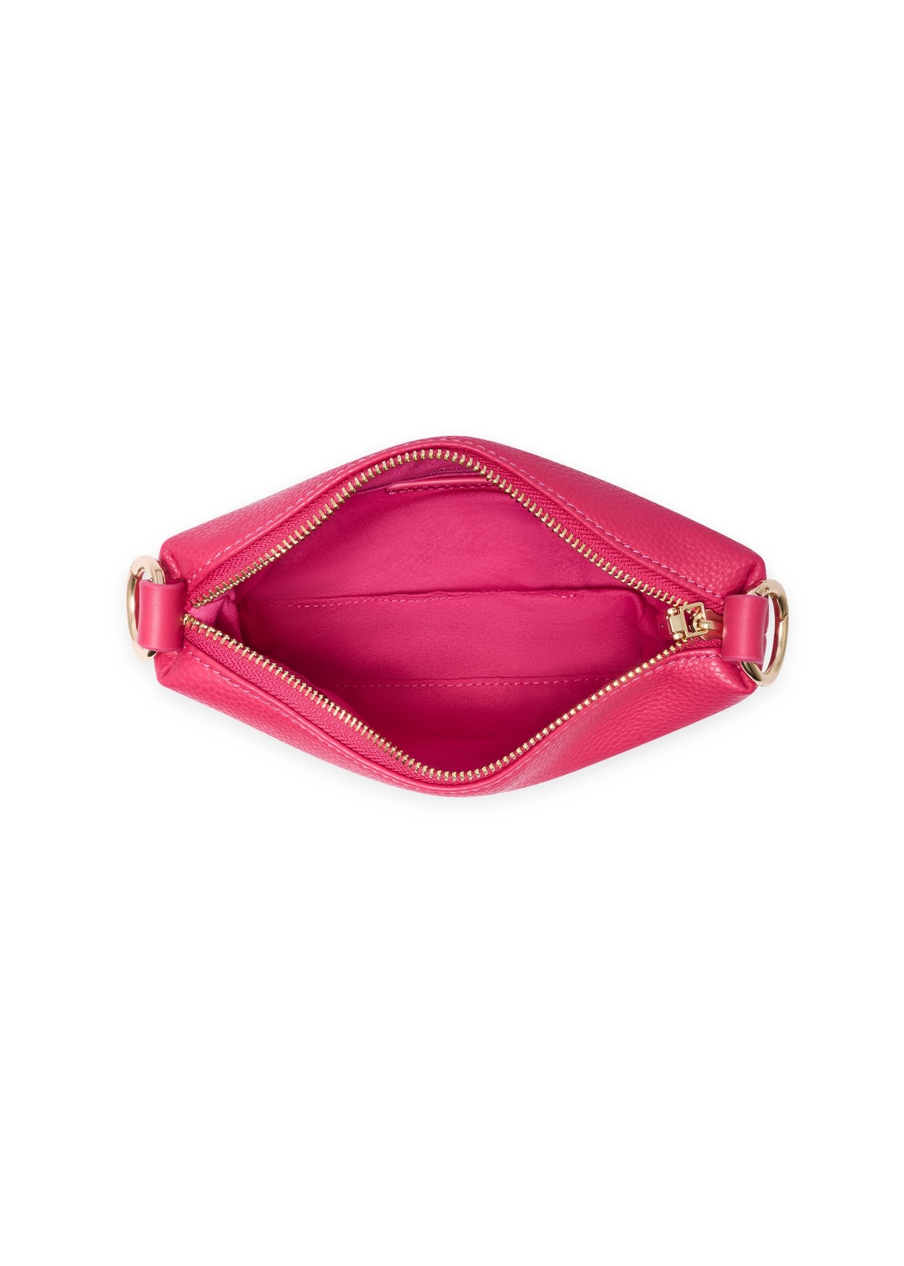 Small fuchsia women's handbag TOREC-0882-5E(W26) - product view from above, on a white background.