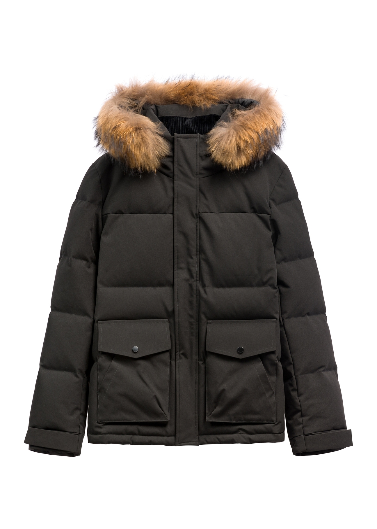 Men's black winter jacket KURMT-0434-99(Z26)