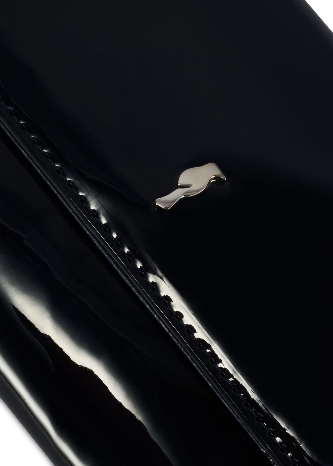 Navy blue medium women's wallet POREC-0419-69(Z25) - close-up of detail on white background.