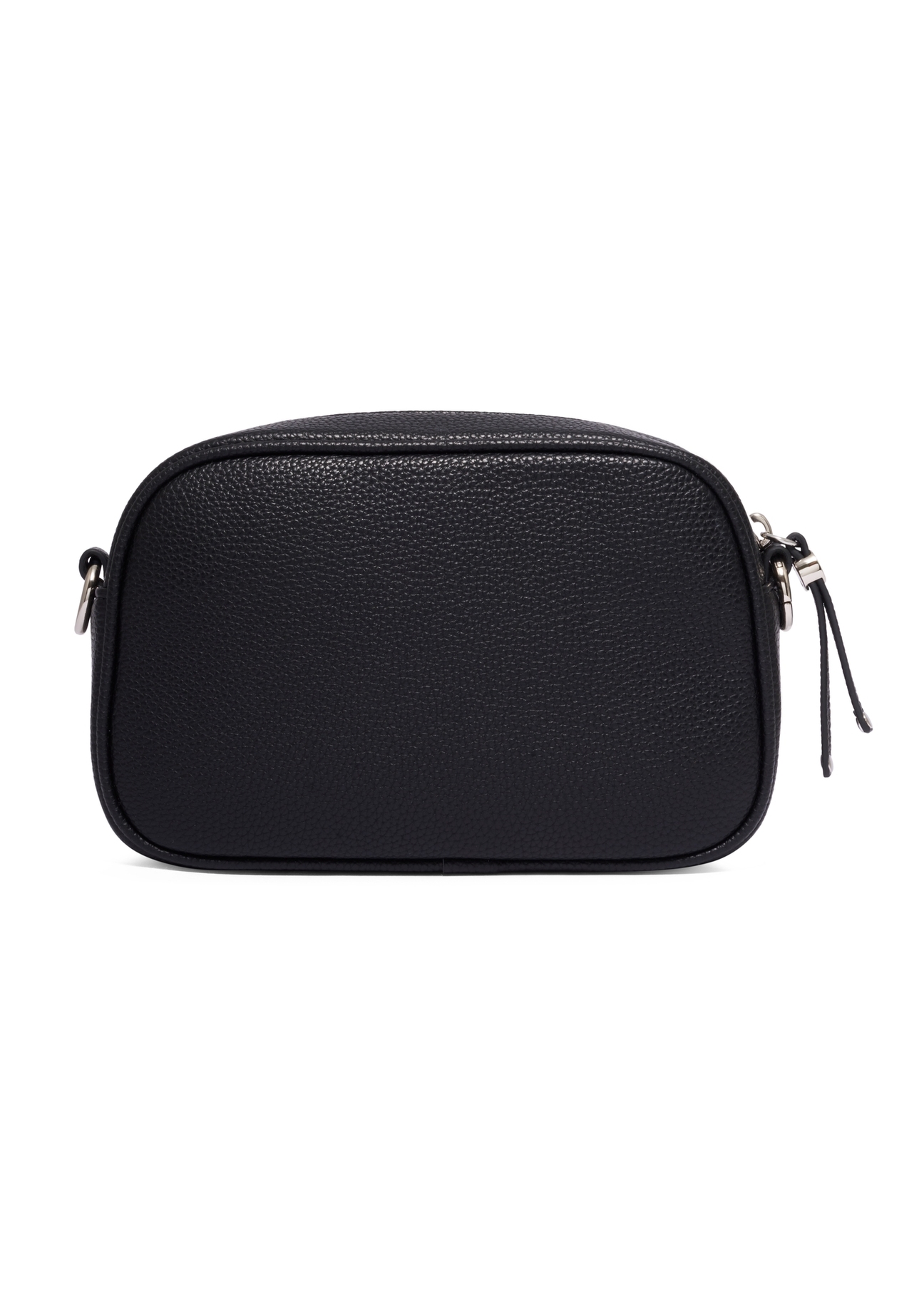 Black small women's handbag TOREC-1285-9I(Z26), product view from the back on a white background.