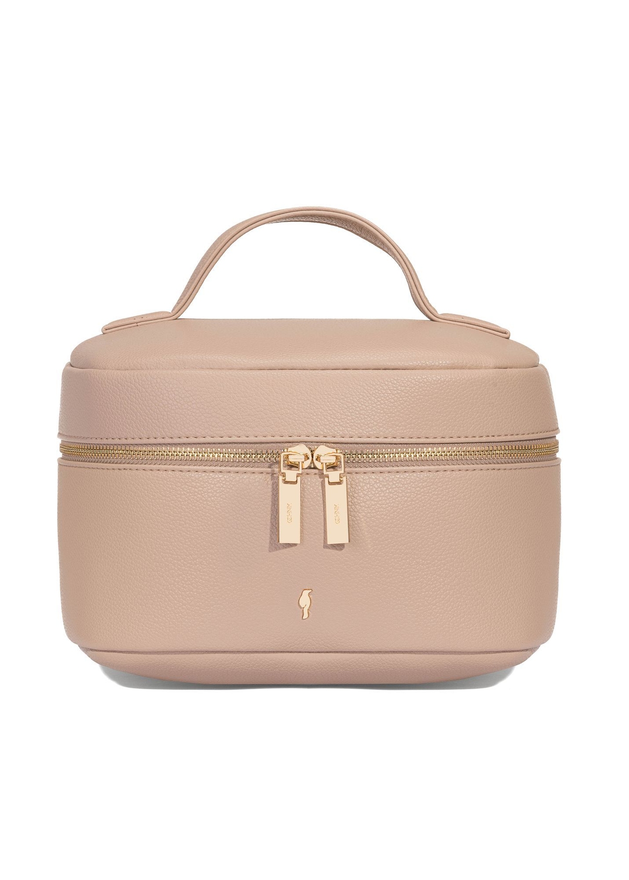 Beige round women's cosmetic bag TOREC-0919A-81(W25)-01