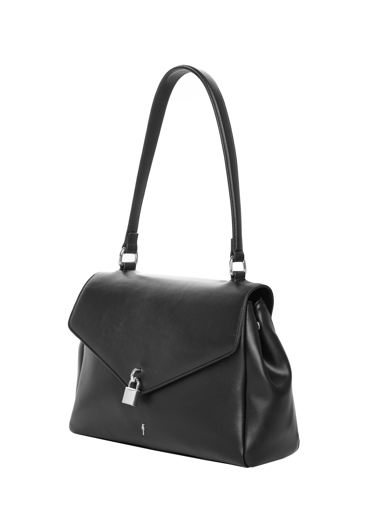 Black women's shoulder bag TOREC-1389-99(Z26), diagonal product view on a light background.