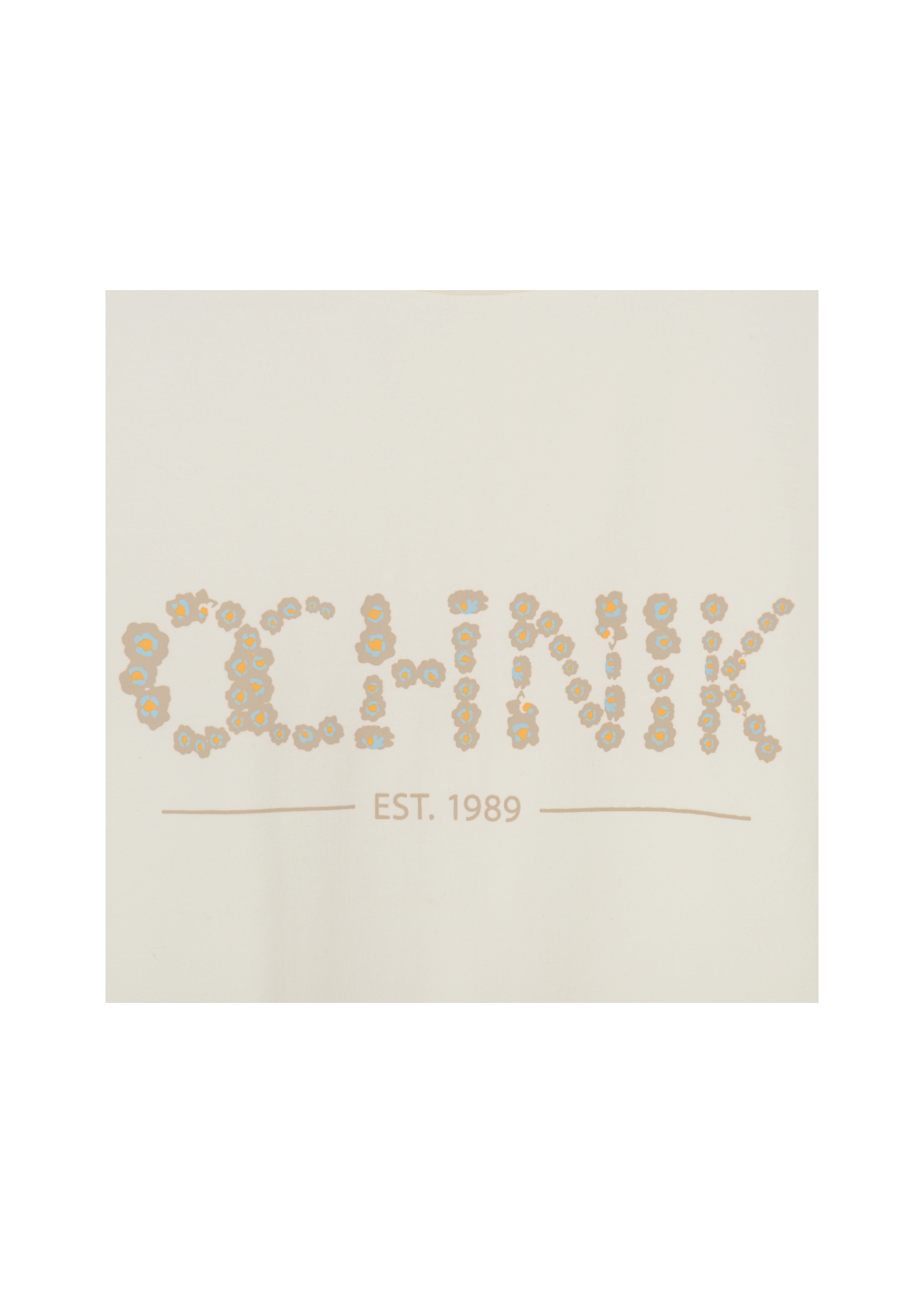 Women's milk T-shirt with OCHNIK logo TSHDT-0091-12(W22)-05