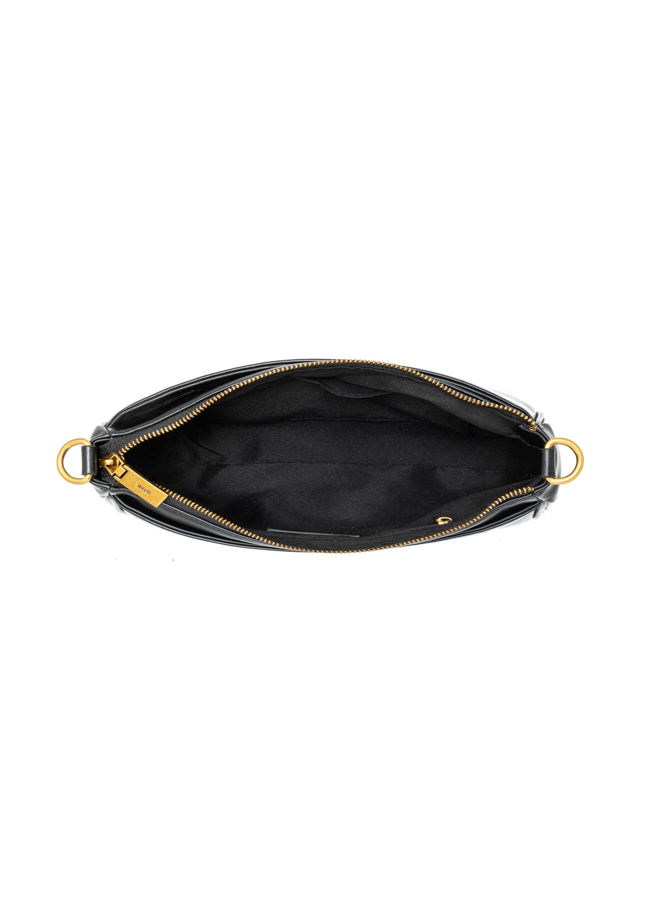 Black women's shoulder bag TOREC-1245-9F(Z26), interior view on a white background.
