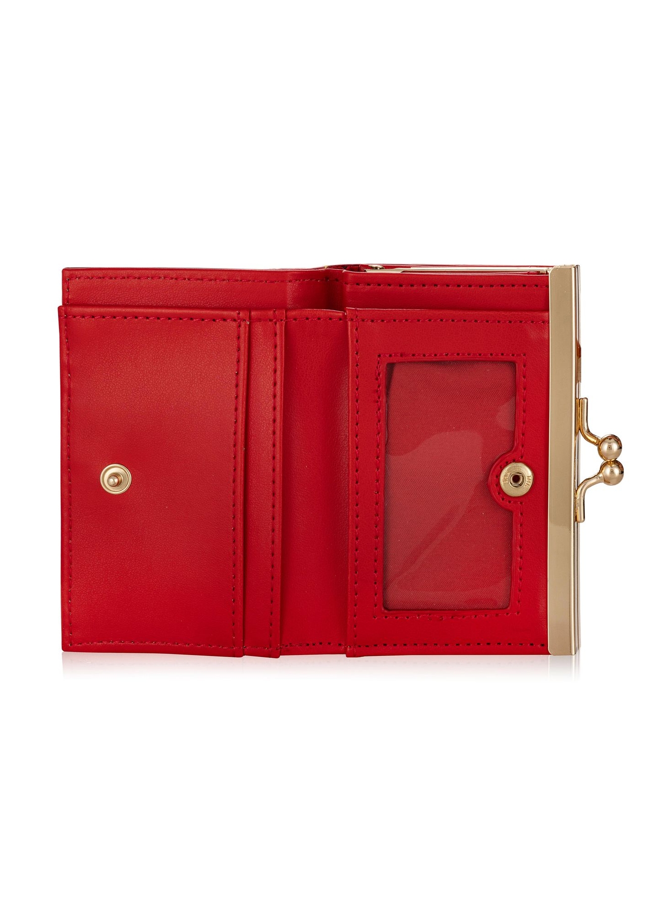 Red small women's wallet POREC-0365-42(W24)-05