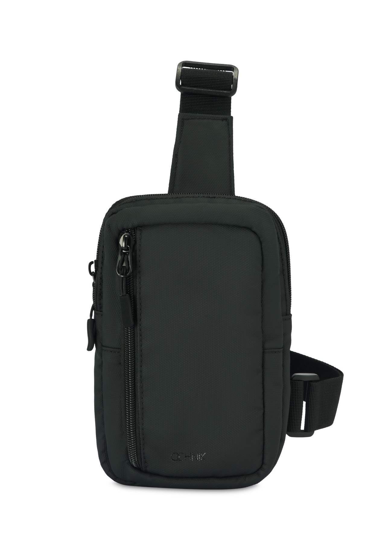 Small black men's pouch TORMN-0363-99(Z25), product view from the front on a white background.