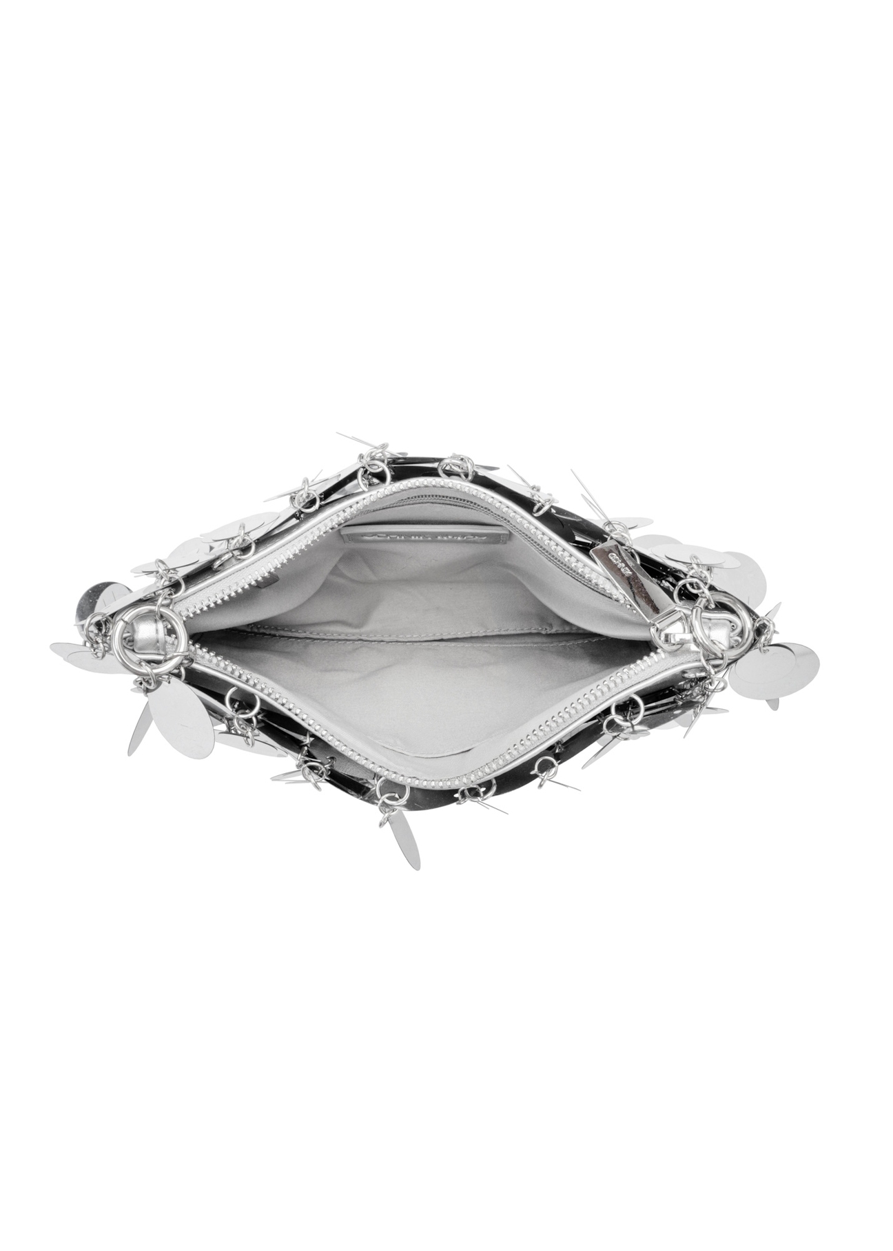 Silver women's handbag with sequins TOREC-1085-91(Z25)