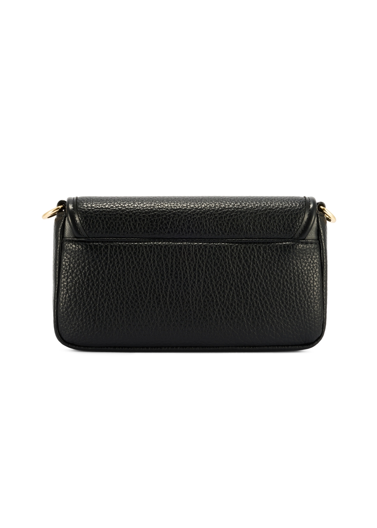 Small black women's handbag TOREC-1163-99(W26), product view from the back on a white background.