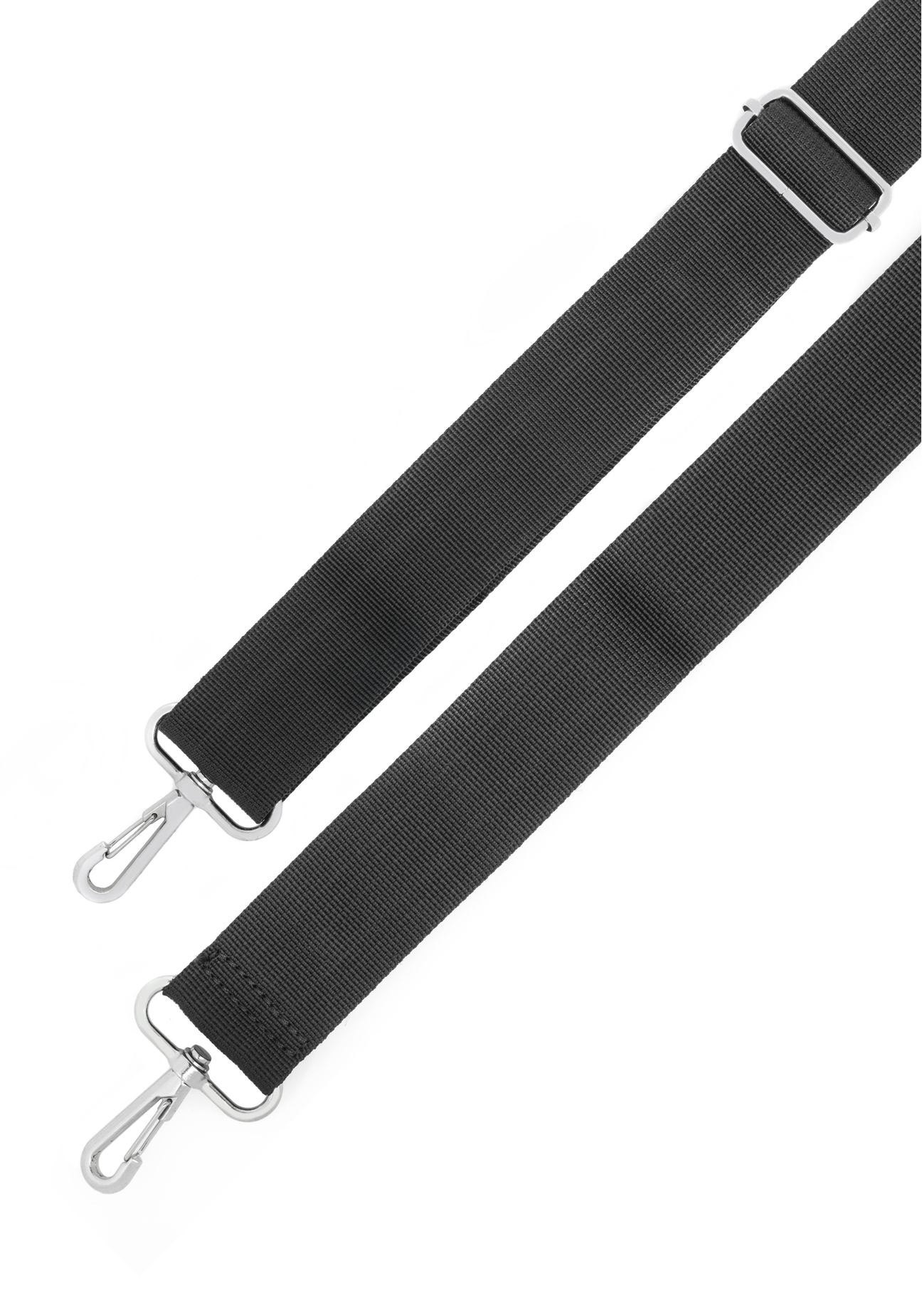 Black travel bag TORMN-0382-99(Z25), close-up of product strap, product view on white background.