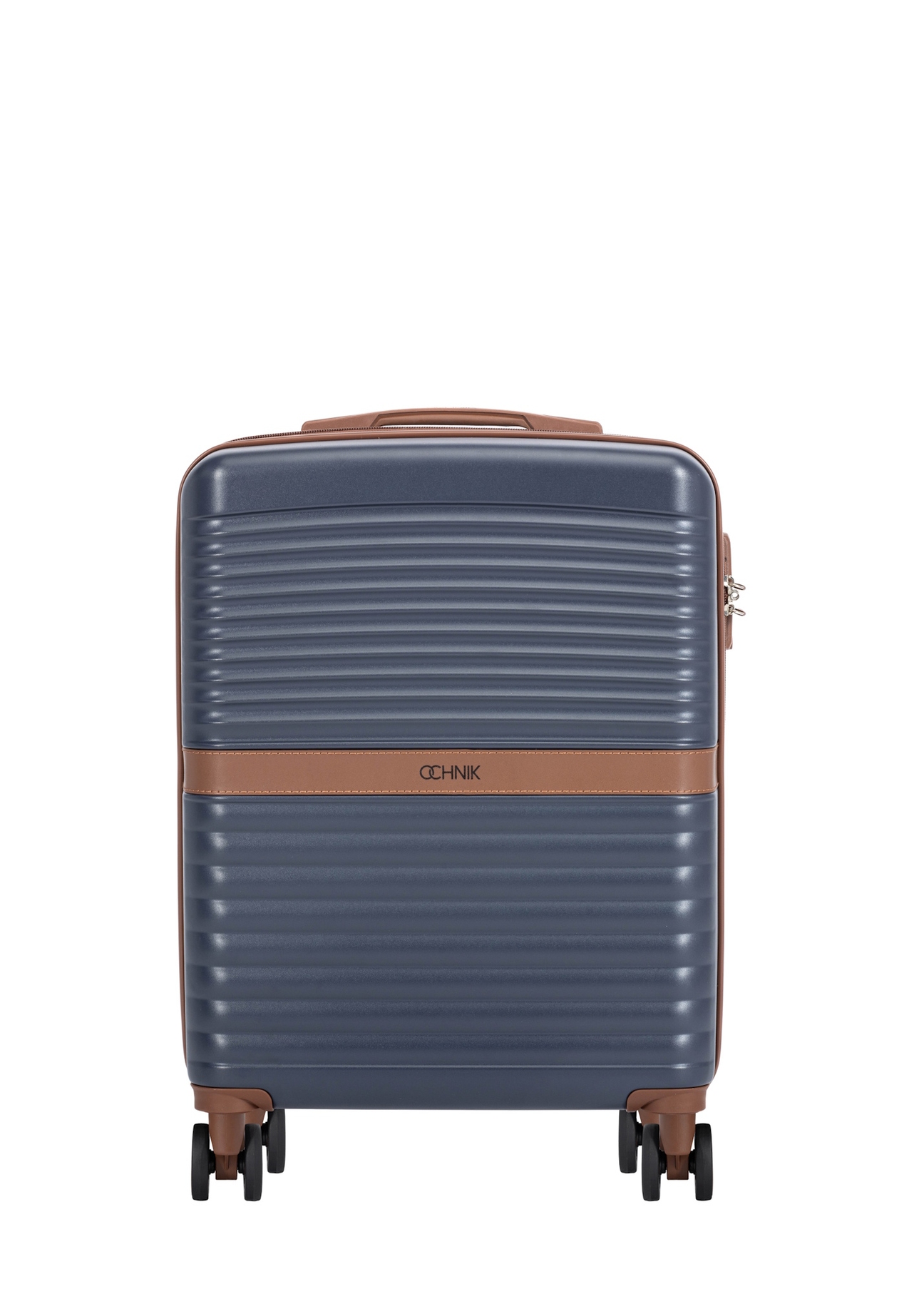 Small suitcase on wheels WALAB-0084-7D-19(W26), front view of the product on a white background.