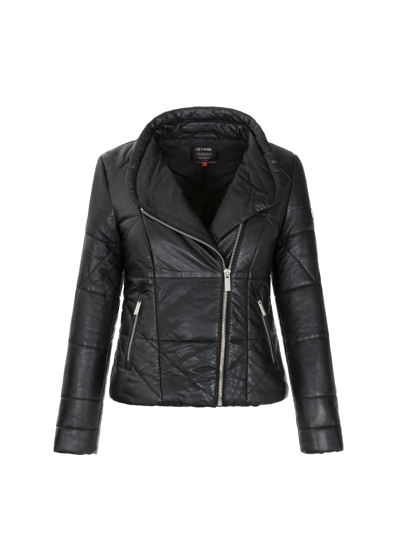 Women's quilted leather jacket KURDS-0279-4505(Z21)-03