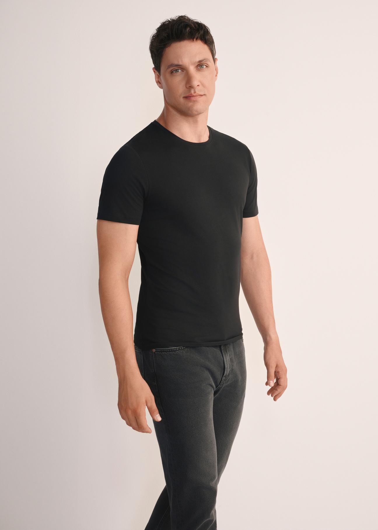 Set of men's basic T-shirts ZESMT-0040-15(KS)