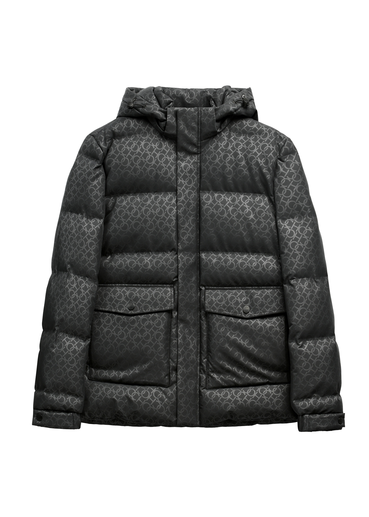 Men's dark gray monogram jacket KURMT-0444-9P(Z26)