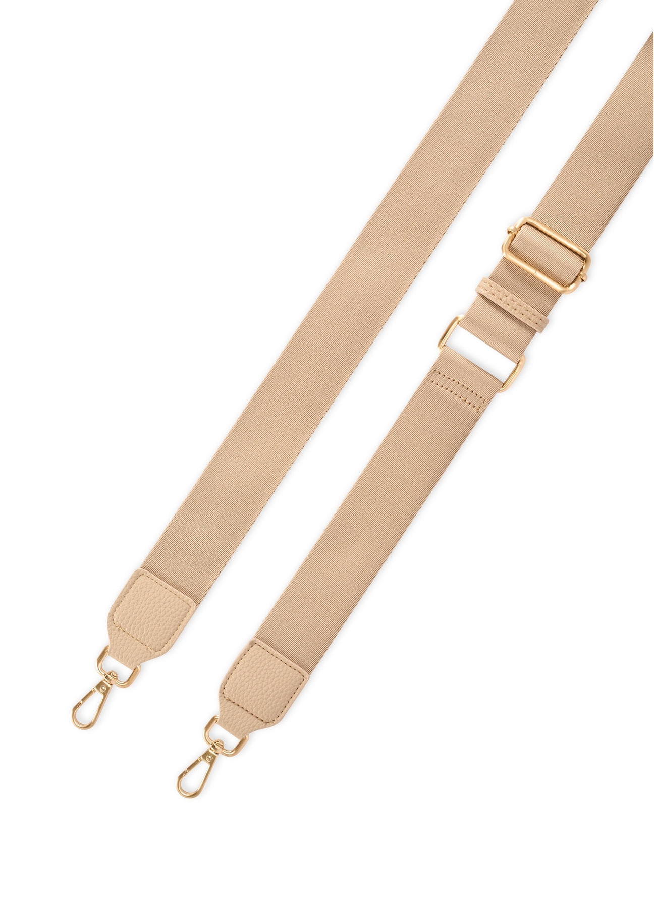 Small beige women's handbag TOREC-1174-1B(W26), view of the product strap on a white background.