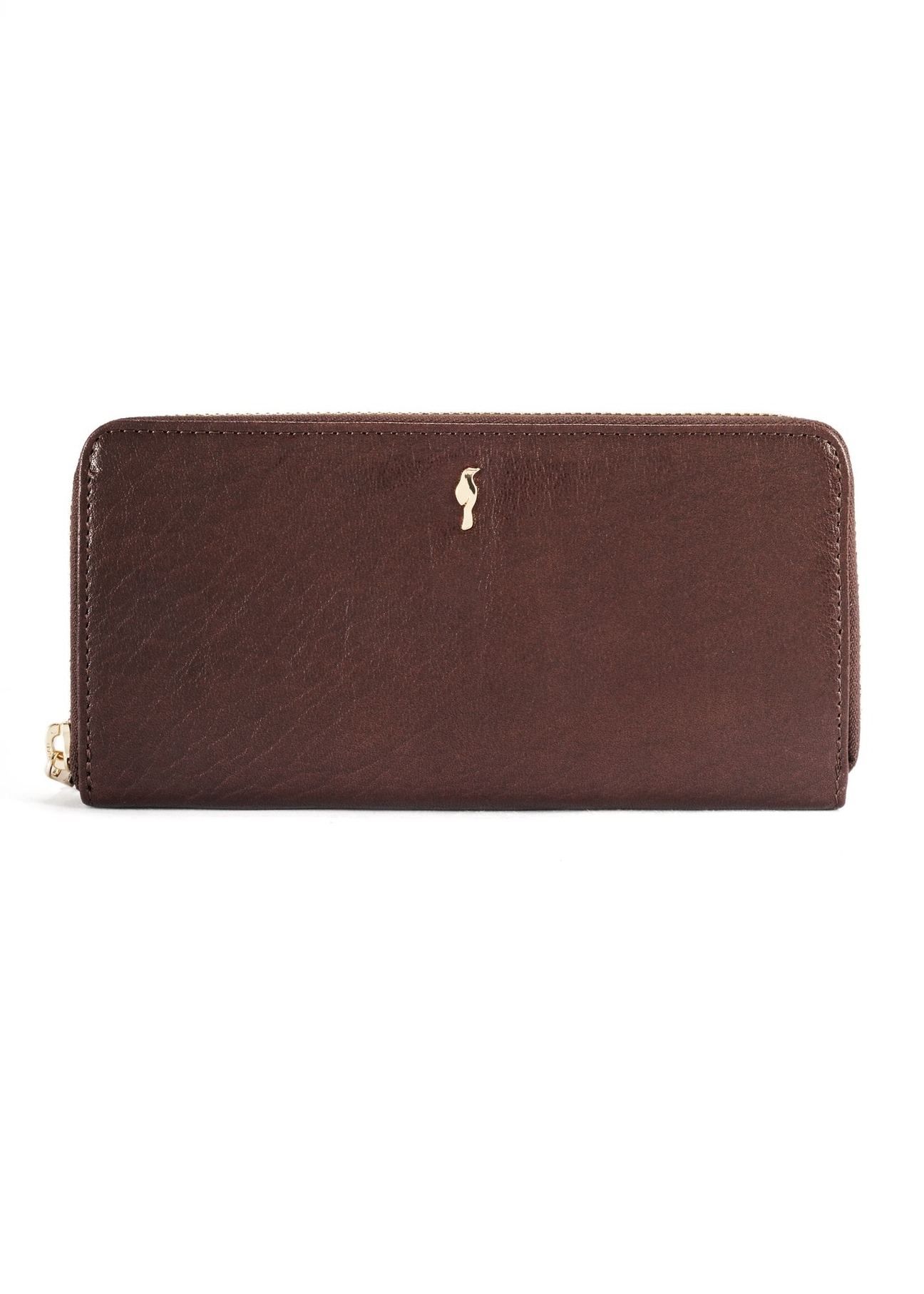 Large brown women's wallet PORES-0964-1H(Z26), product view from the front on a white background.