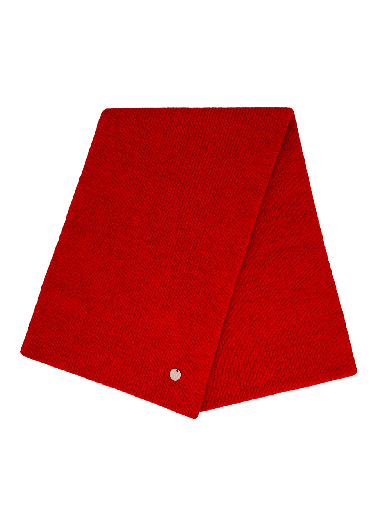 Red women's scarf with viscose SZADT-0222-4B(Z26), front view of the product on a white background.