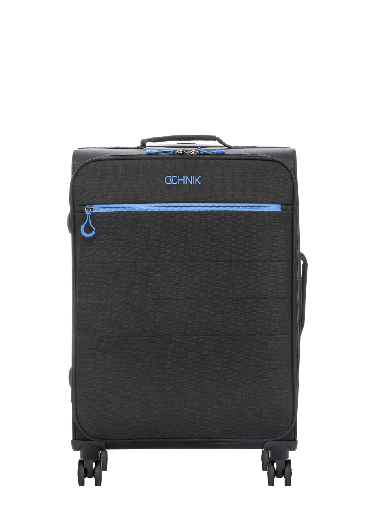 Medium suitcase on wheels WALNY-0045-99-24(W26), front view of the product on a white background.