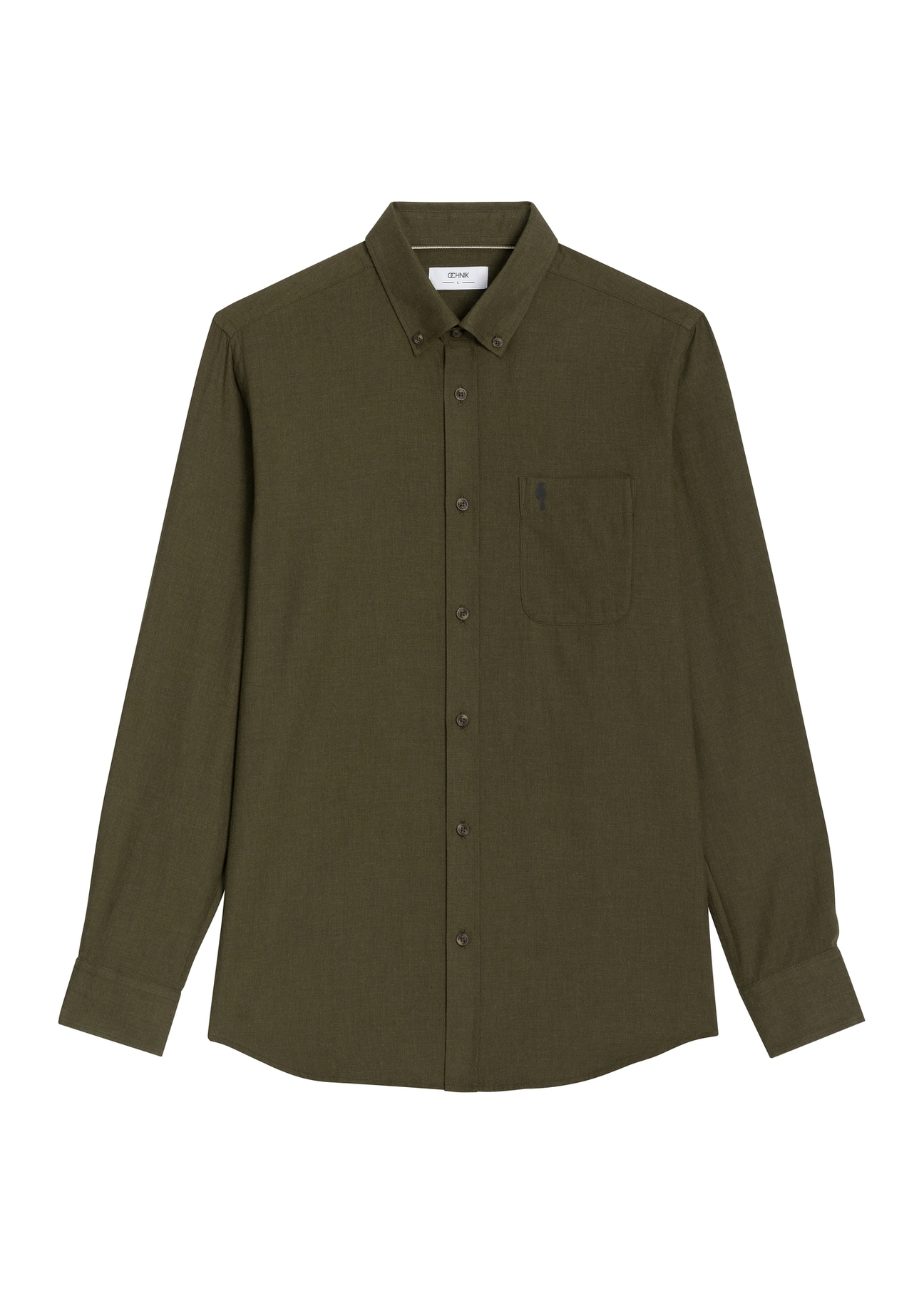 Men's green shirt KOSMT-0299A-8B(Z26)