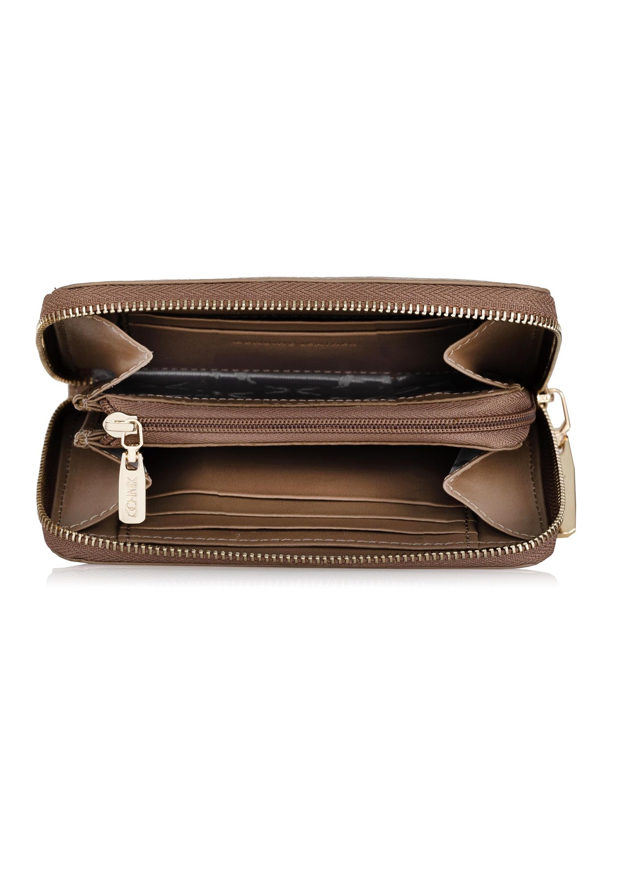 Beige leather women's wallet PORES-0898-81(Z23)-04